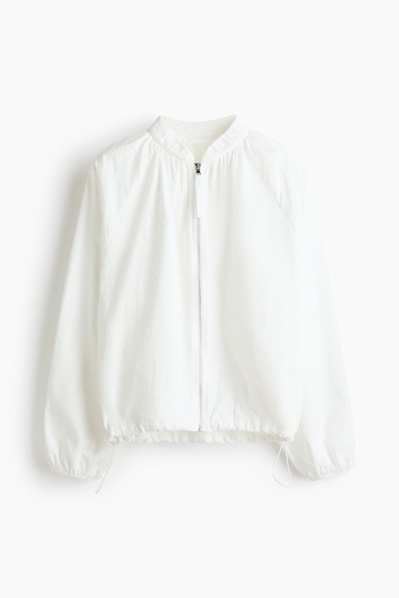 Женские куртки H&M Eyelet-Embroidered Blouson Jacket
