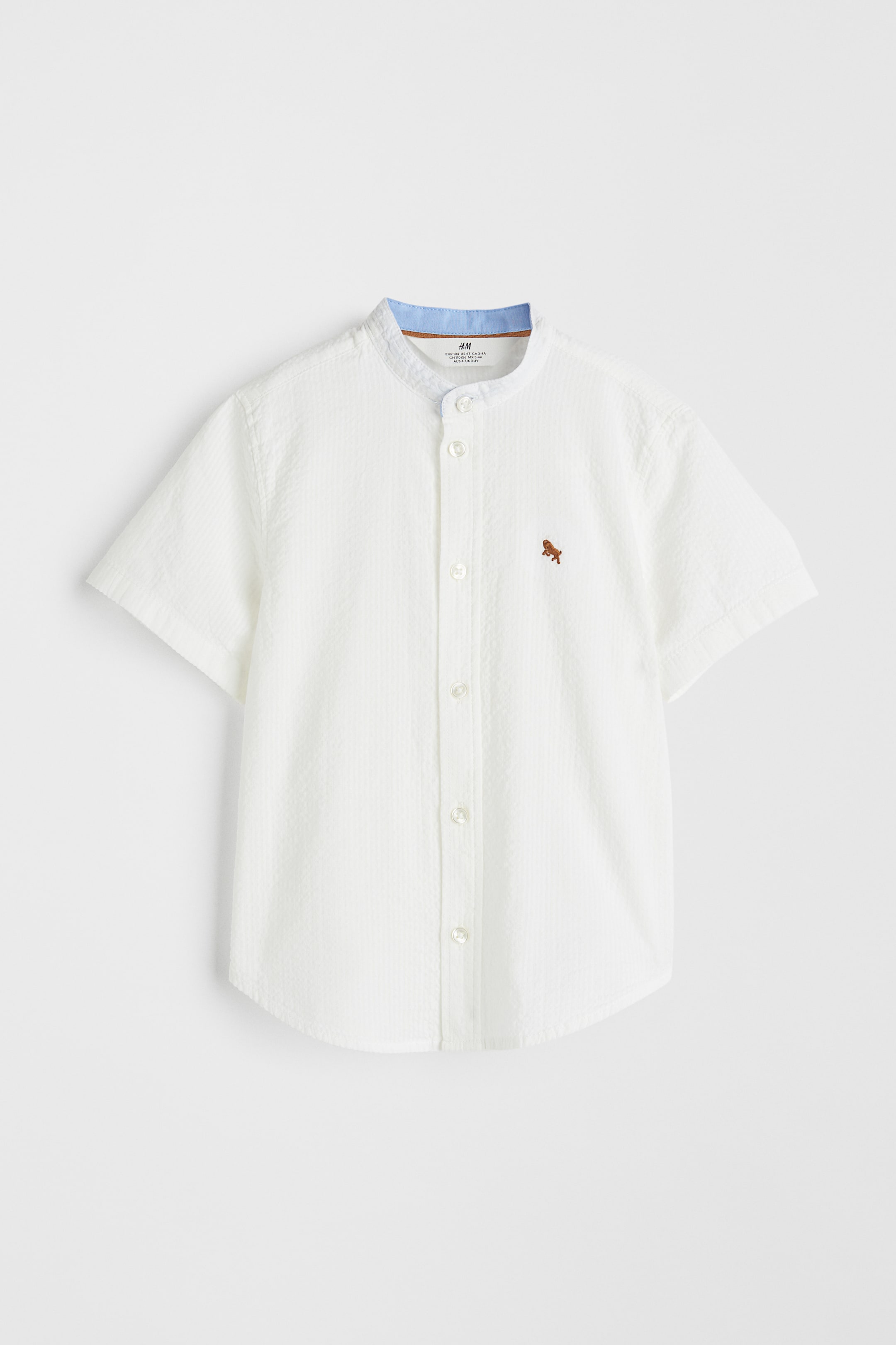 Ver imagen más grande: Camisa con cuello mao - Blanco - NIÑOS | H&M ES 1