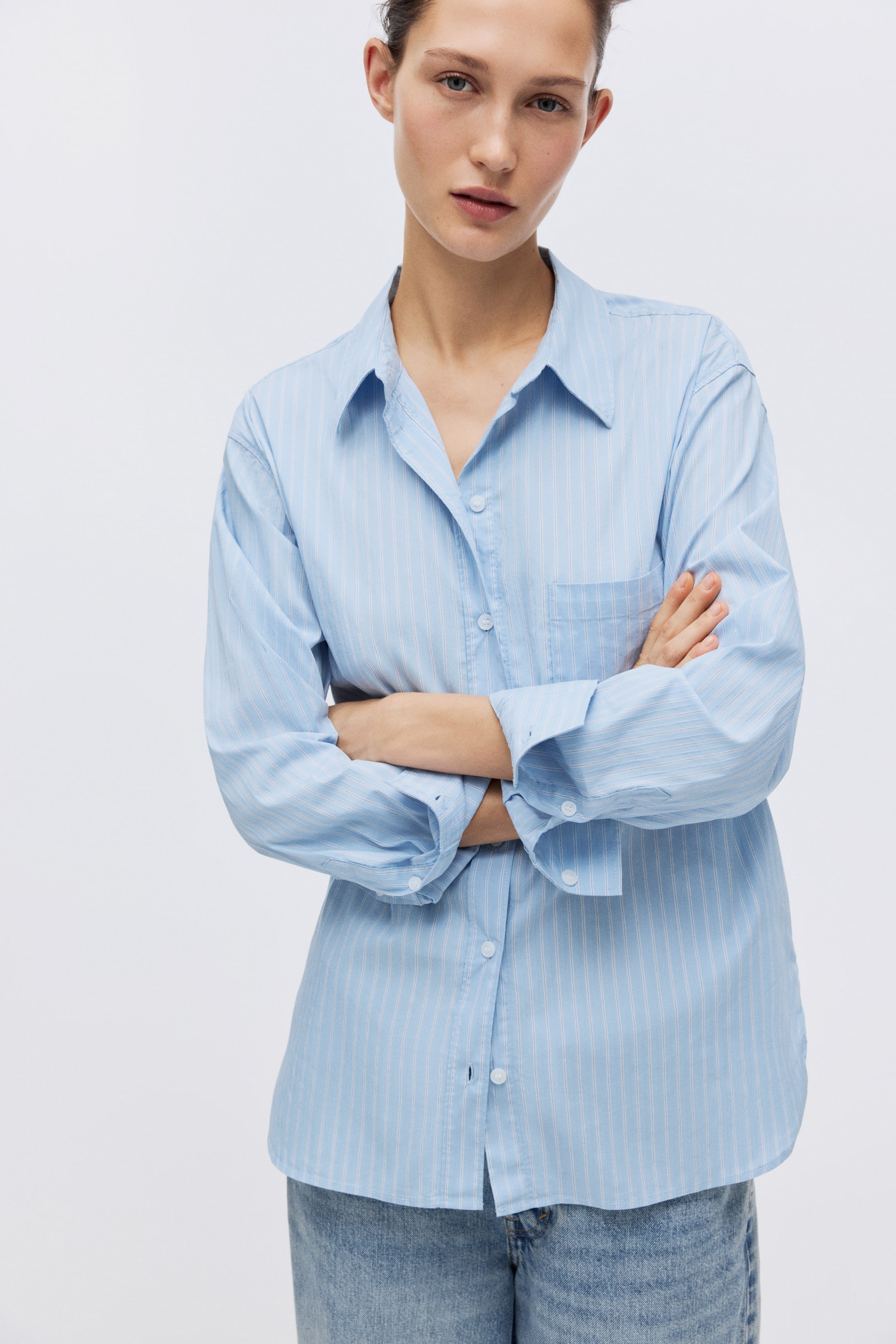 Женские рубашки H&M Oversized Shirt — фото 6