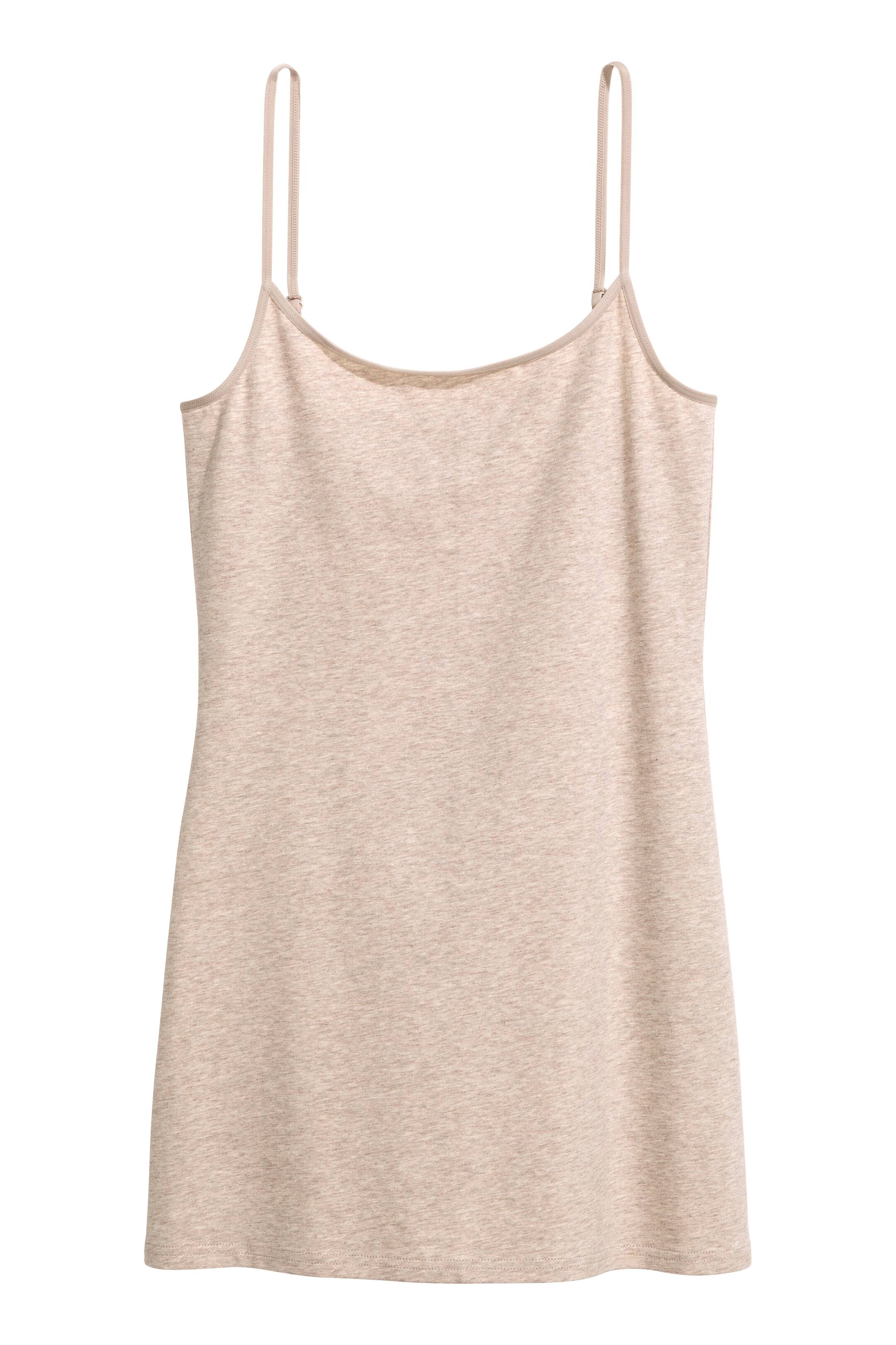 View larger image: Long Jersey Camisole Top - Beige - Ladies | H&M CA 1