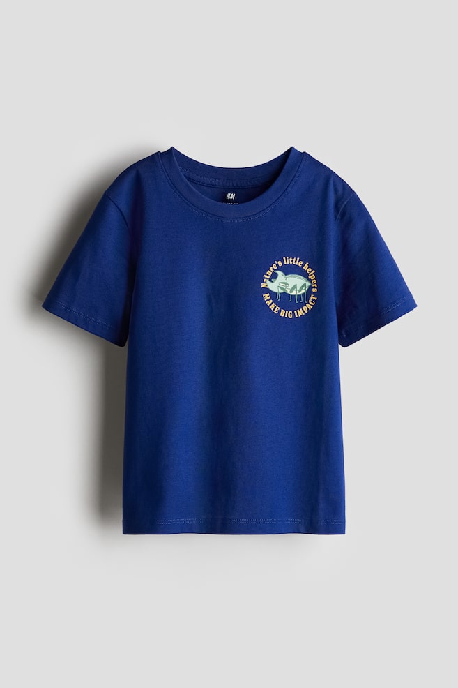 T-Shirt mit Print - Knallblau/Wanze/Türkis/Hai - 1