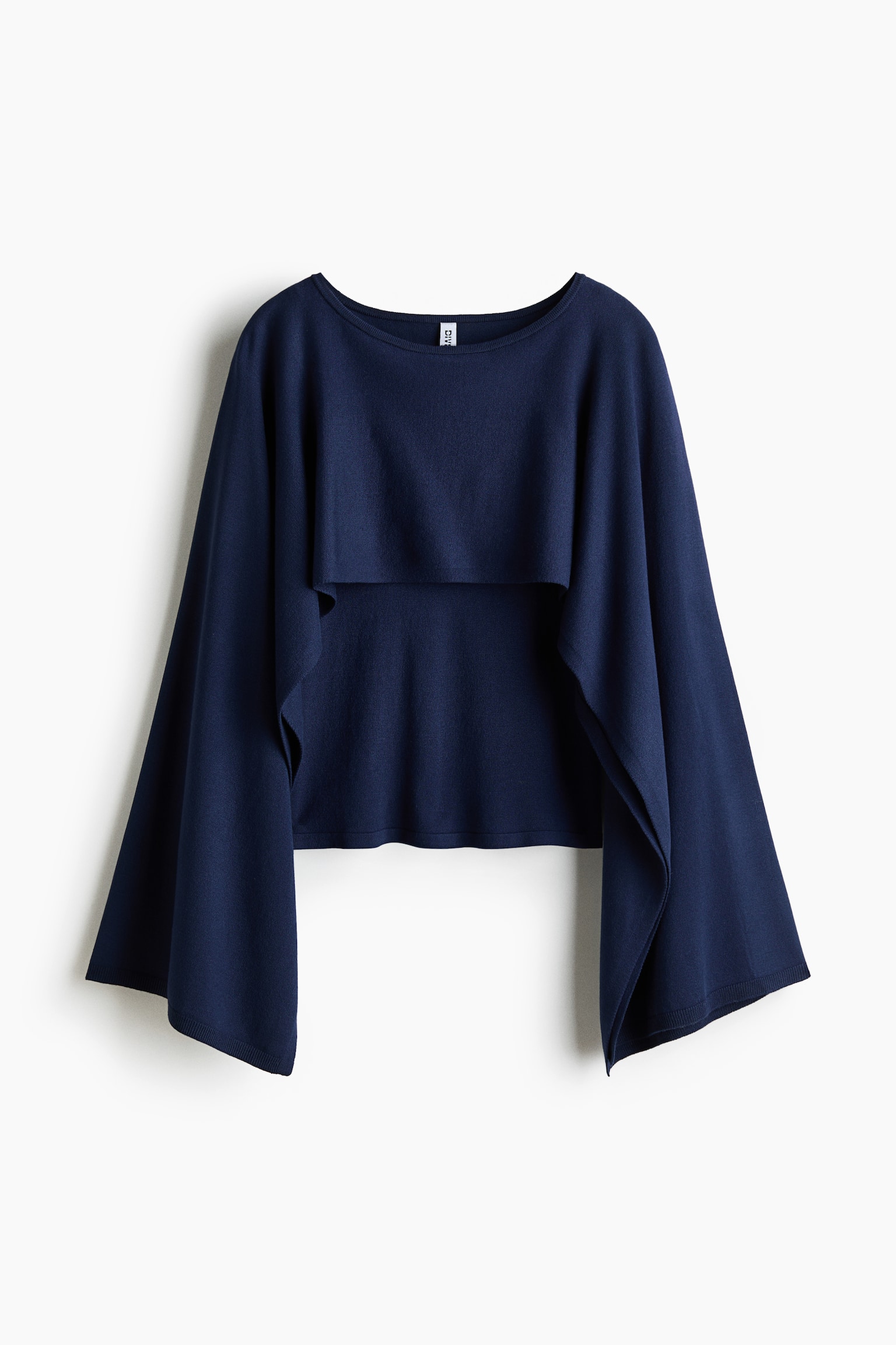 Cape-look top - Dark blue/Black