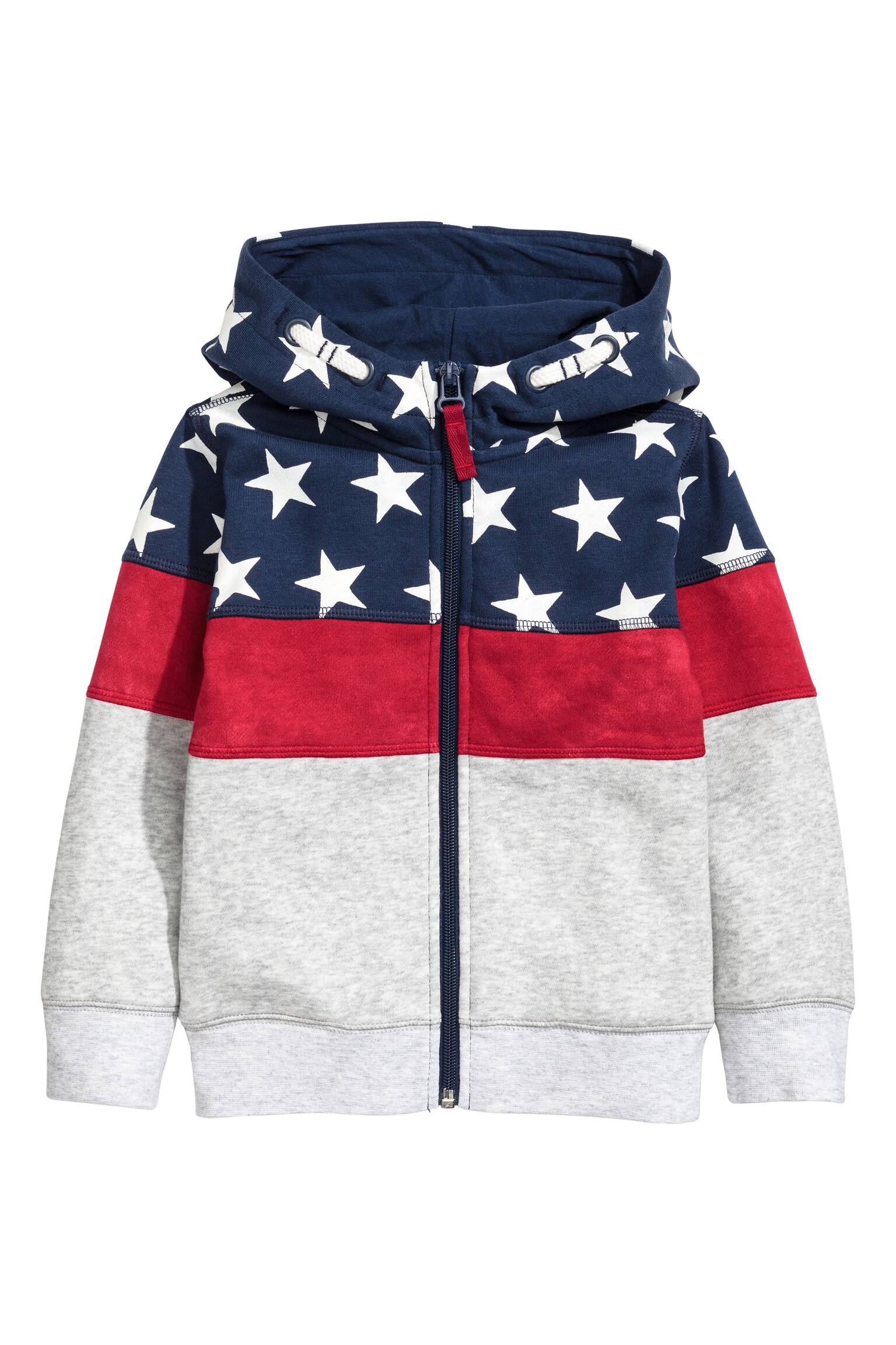 Kapüşonlu Sweatshirt - Koyu mavi/Yıldızlar - 1