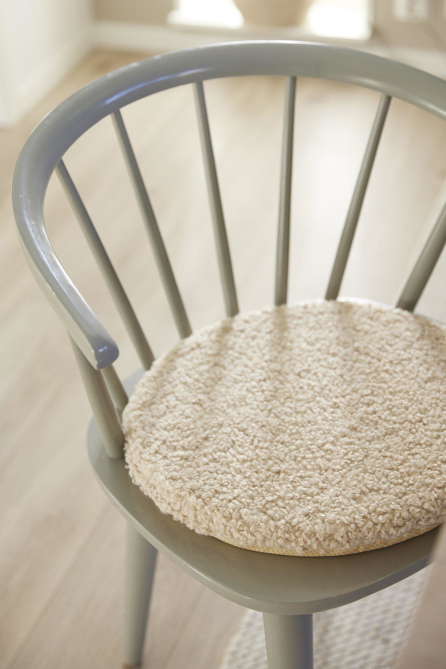 Coussin De Chaise Teddy 2p - Blanc Cassé/Marron/Noir/Gris Foncé