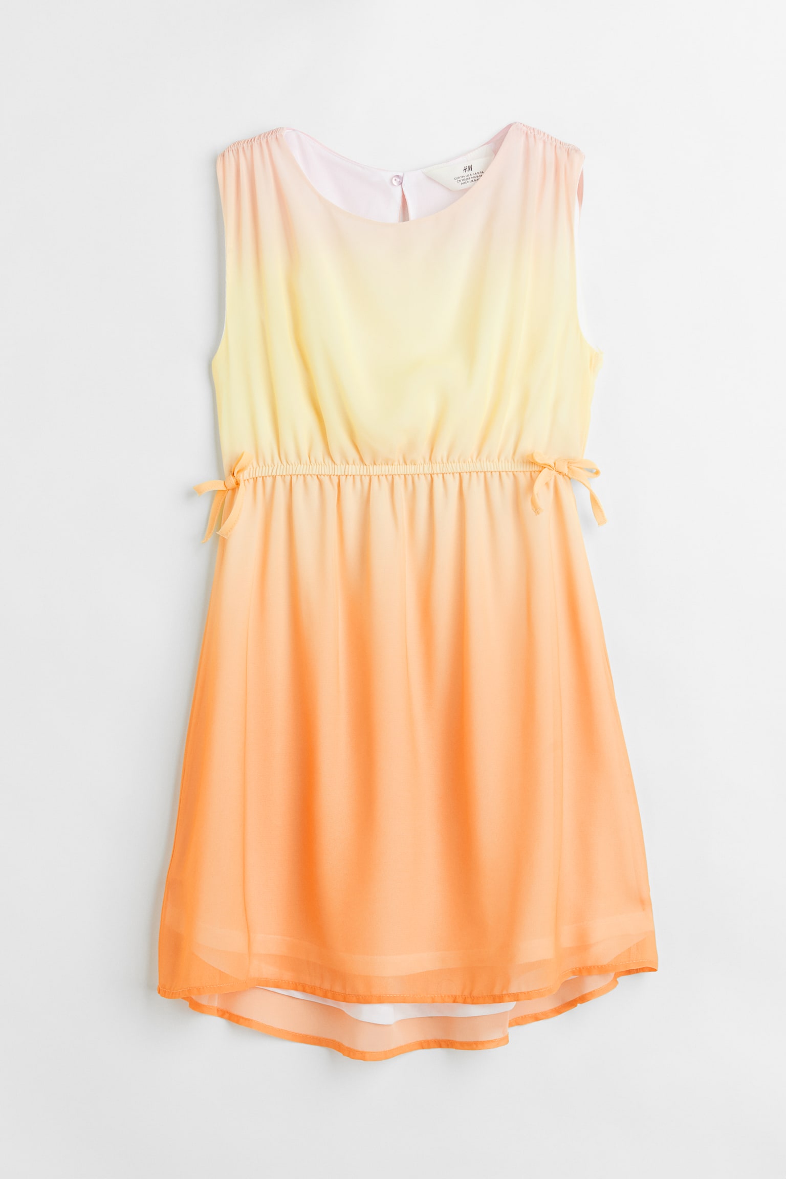 Chiffon dress - Yellow/Ombre/Blue/Ombre/Light turquoise/Marble-pattern - 1