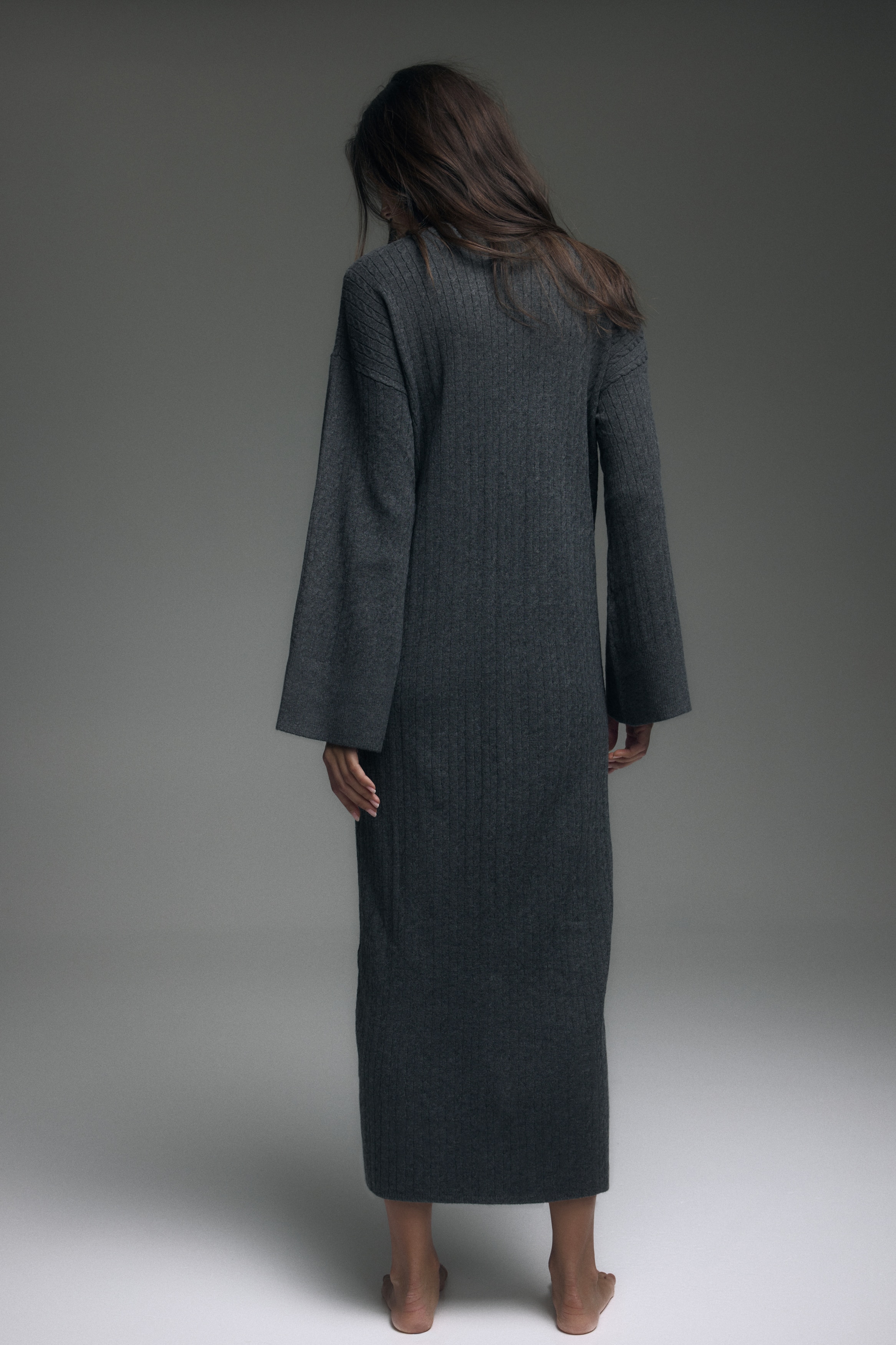 halter neck knit dress Melodie Halter Knit Maxi Dress - Cyan Blue main image 0