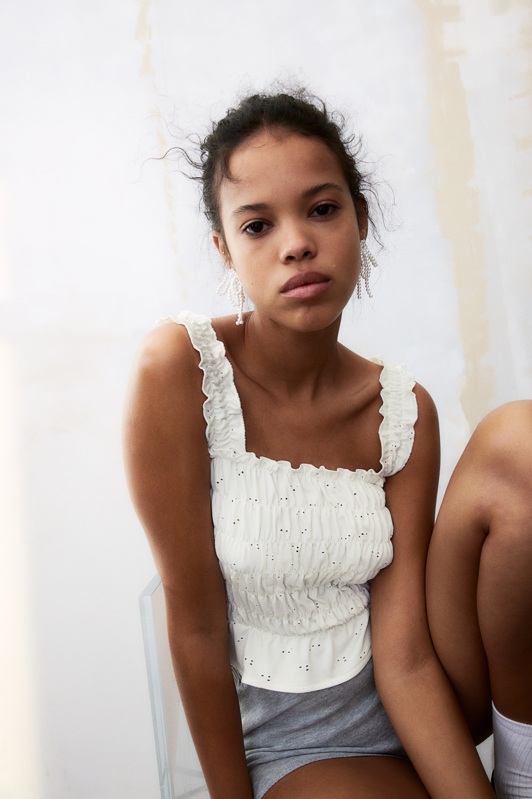 Smocked Crop Top