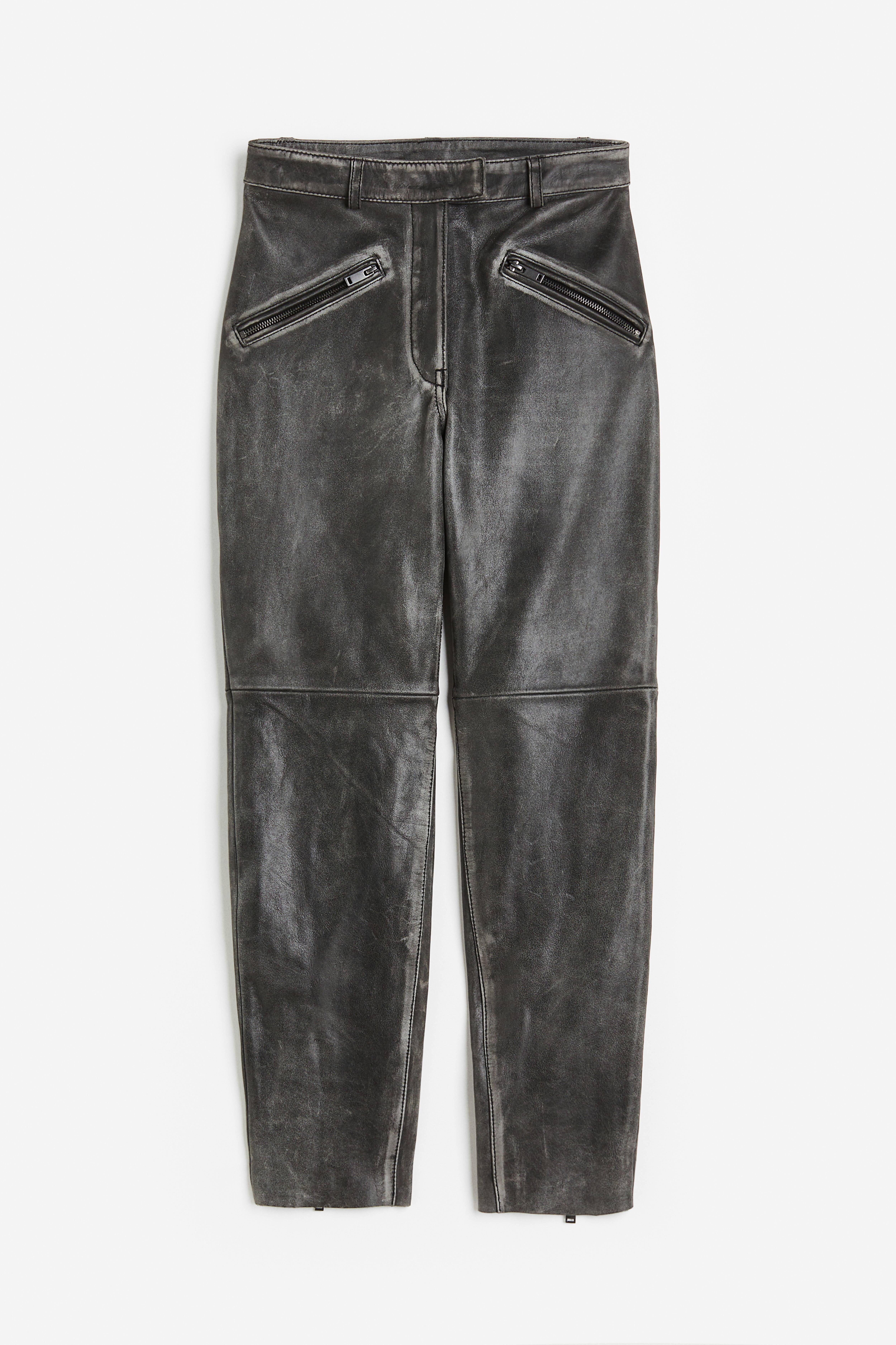 Leather trousers fashion h&m