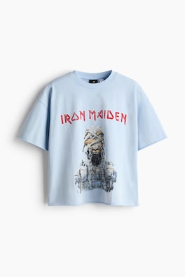 T-shirt i bomull med tryck Oversized Fit
