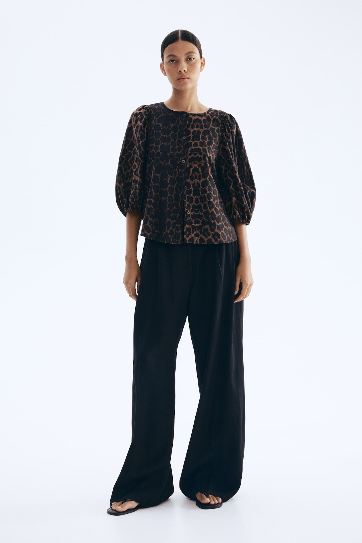 Linen-Blend Blouse - image 4