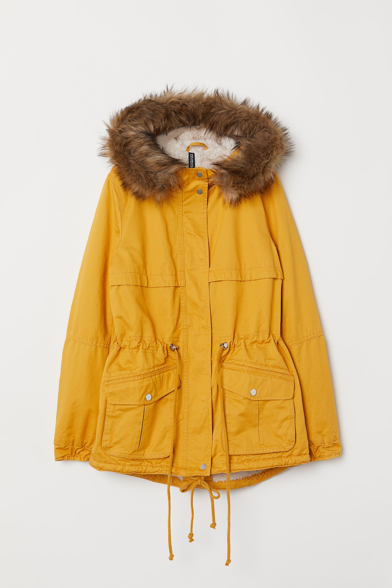 Parka doubl?�e de peluche - Jaune - FEMME | H&M FR