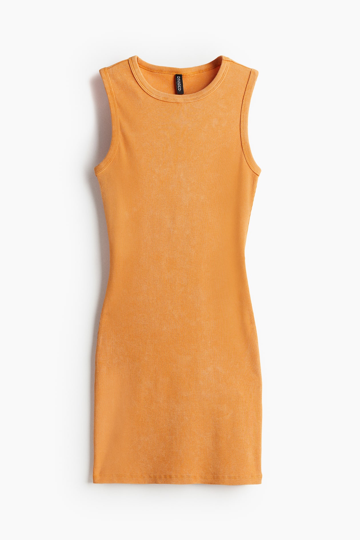 Robe moulante côtelée - Orange/délavé - FEMME | H&M FR