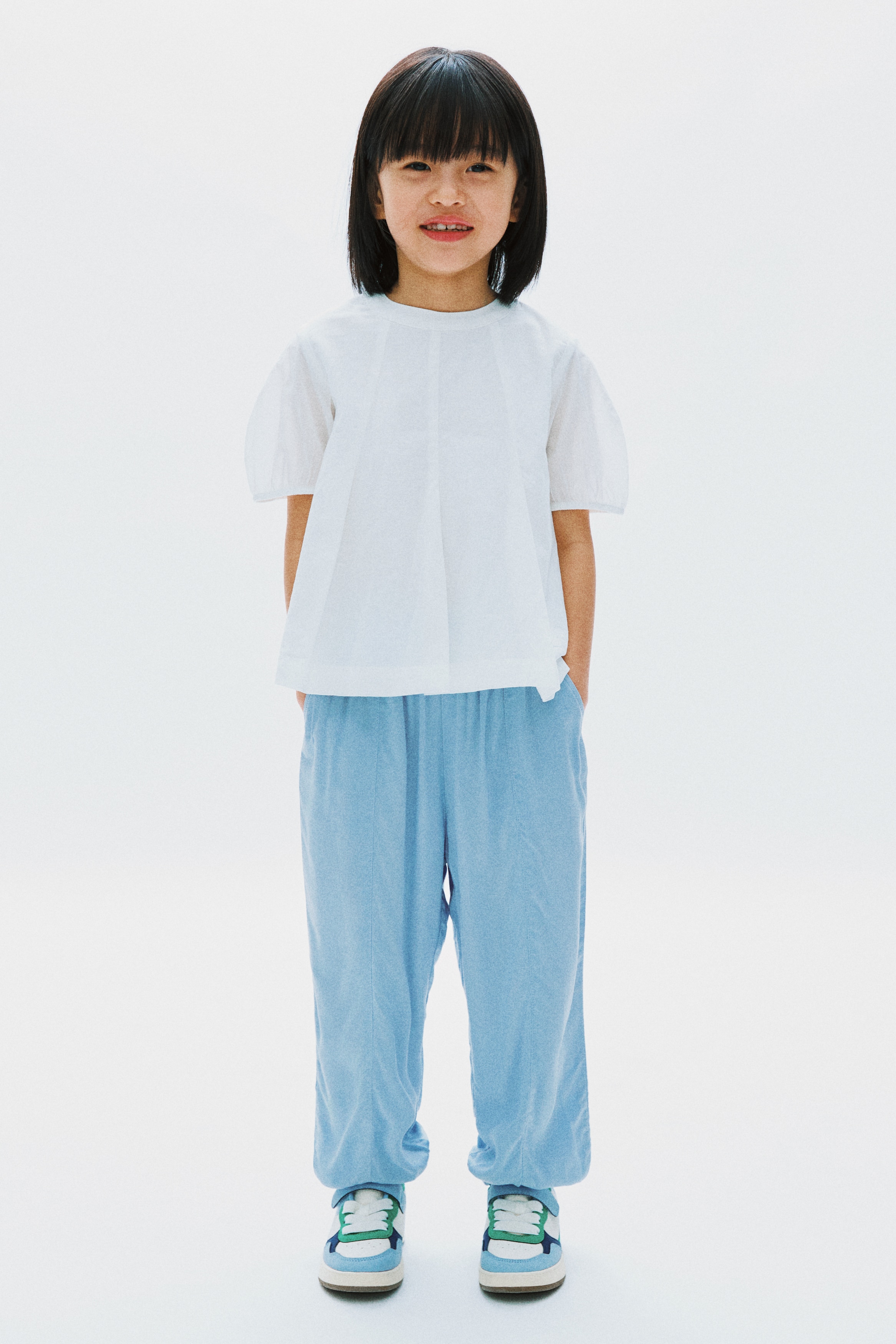 비스코스 벌룬 팬츠 - 라이트 블루/네이비 블루/도트/다크 그레이/라이트 그레이/공룡/라이트 핑크/플라워/더스티 블루