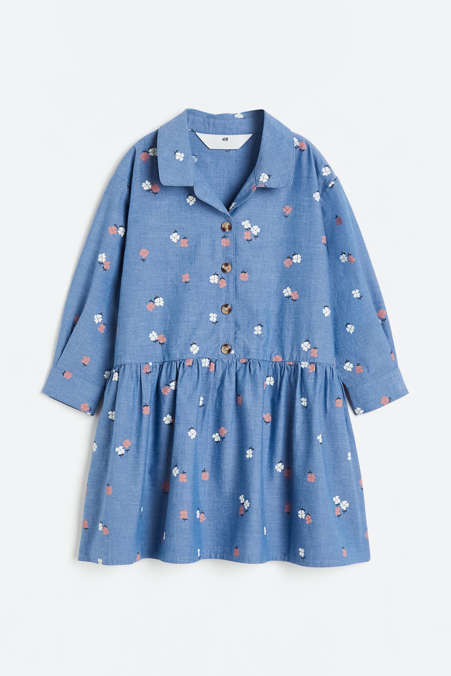 Shirt dress - Blue/Floral - 1