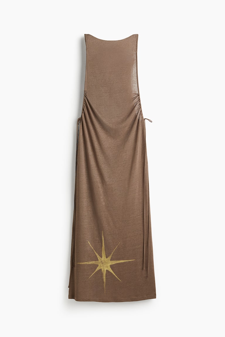 Haljina od mešavine lana s učkurima
