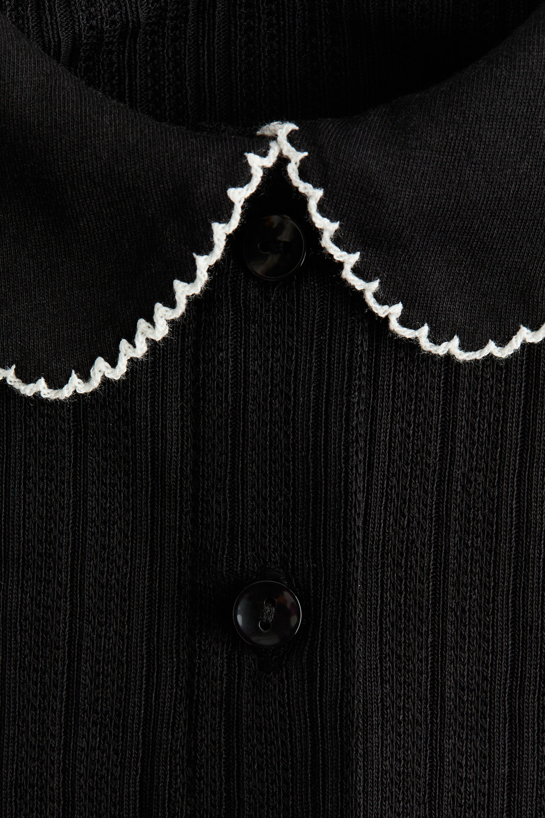 拡大画像を表示: ポインテルニットブラウス - ブラック - Kids | H&M JP 6