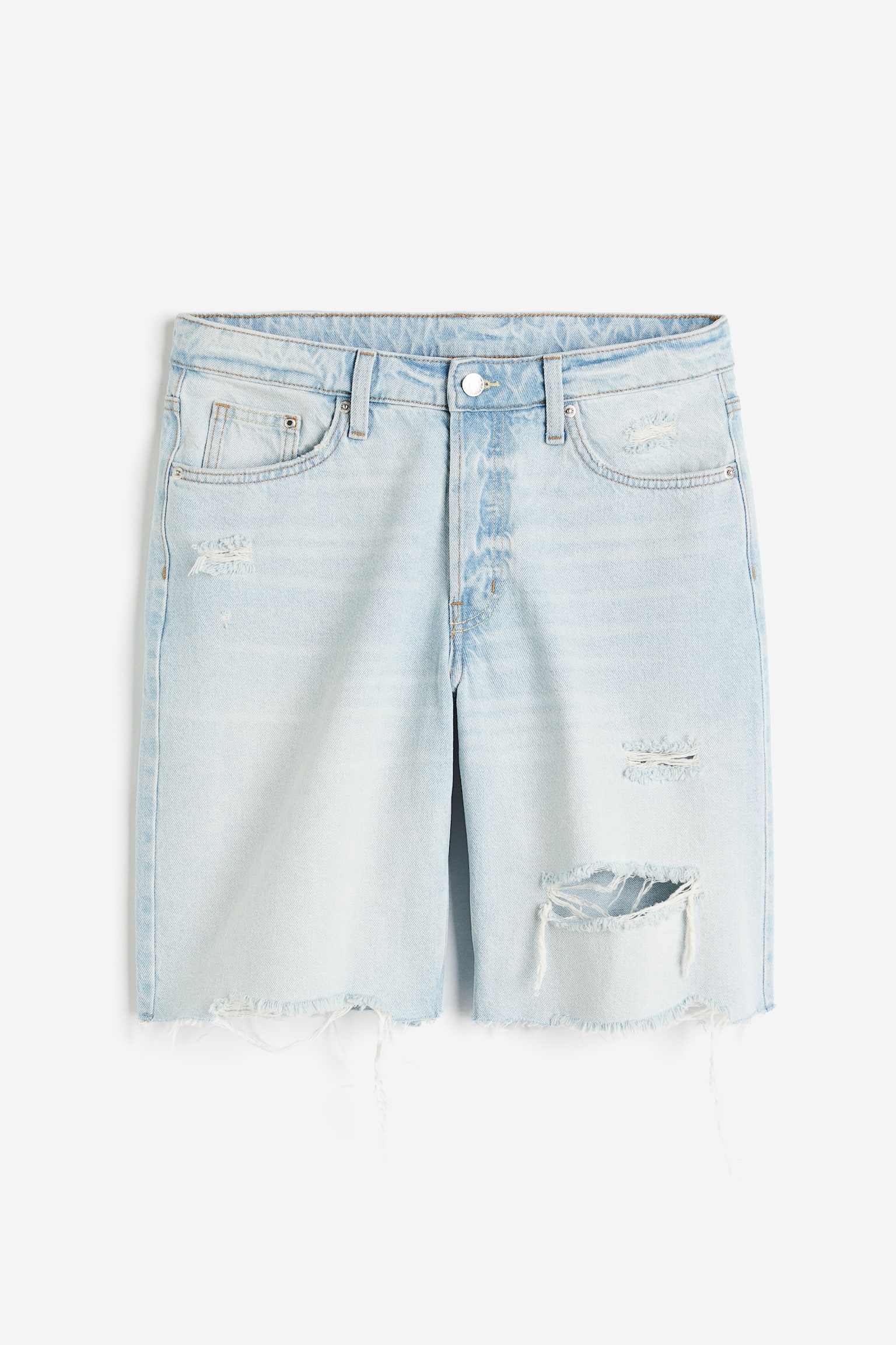 Baggy Low Denim shorts - Light denim blue - 2