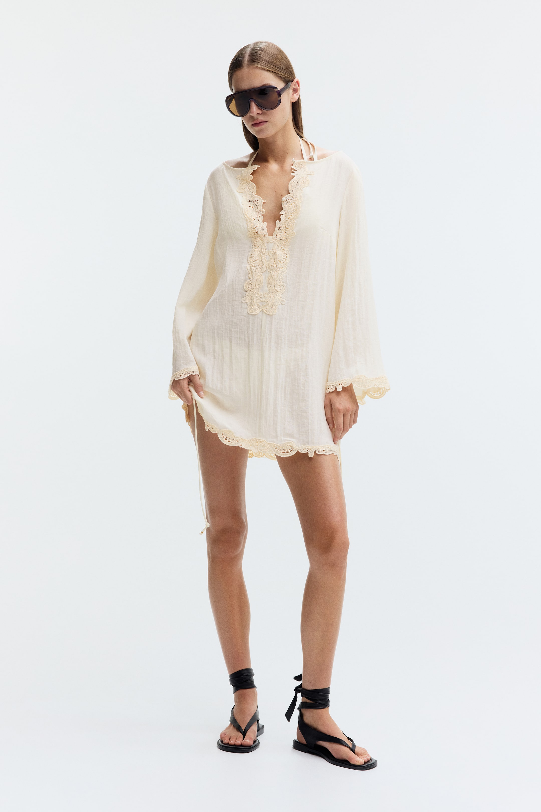 Lace-Trimmed Dress