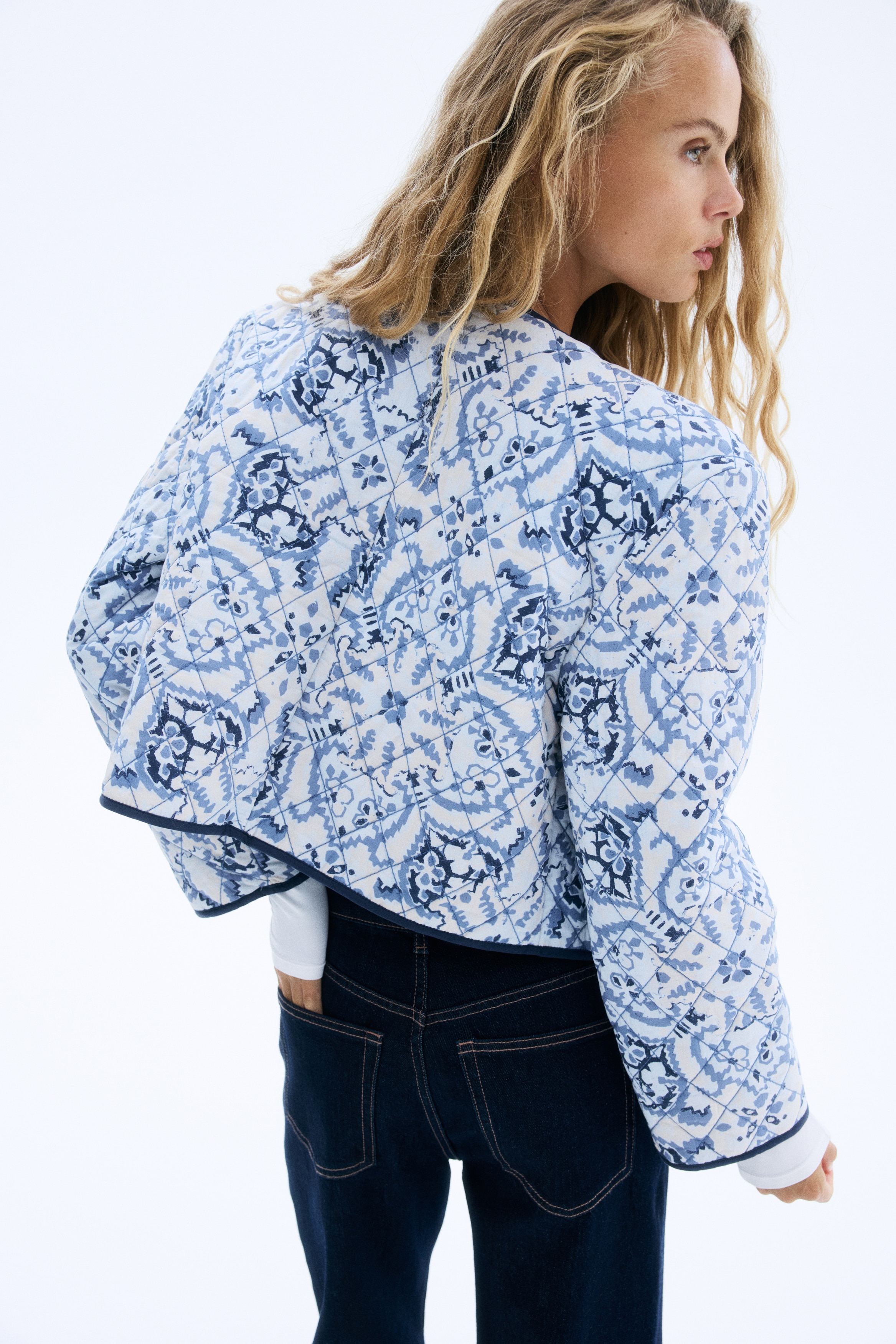 Quilted poplin jacket