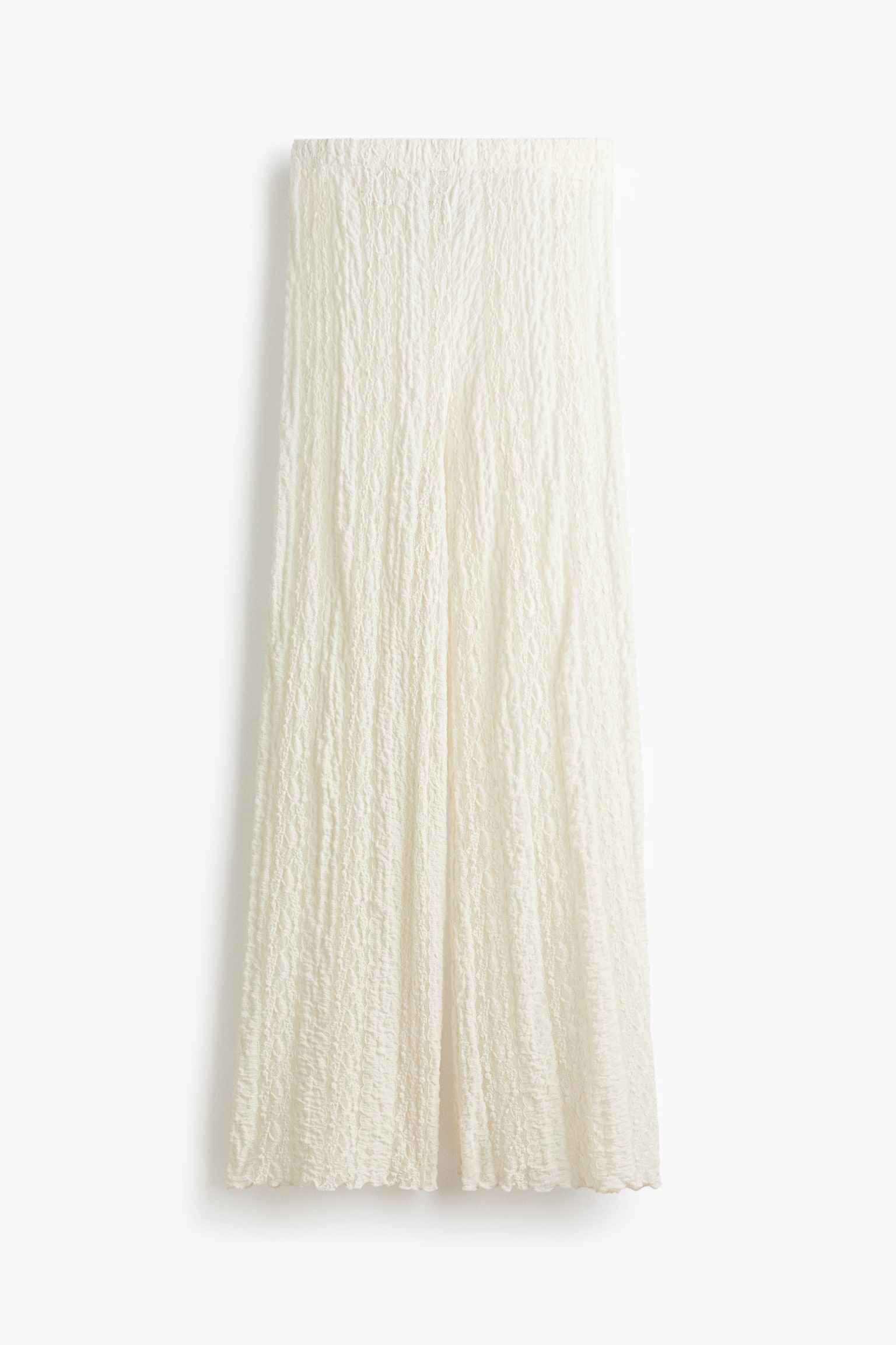 Lace beach trousers - Cream - 2