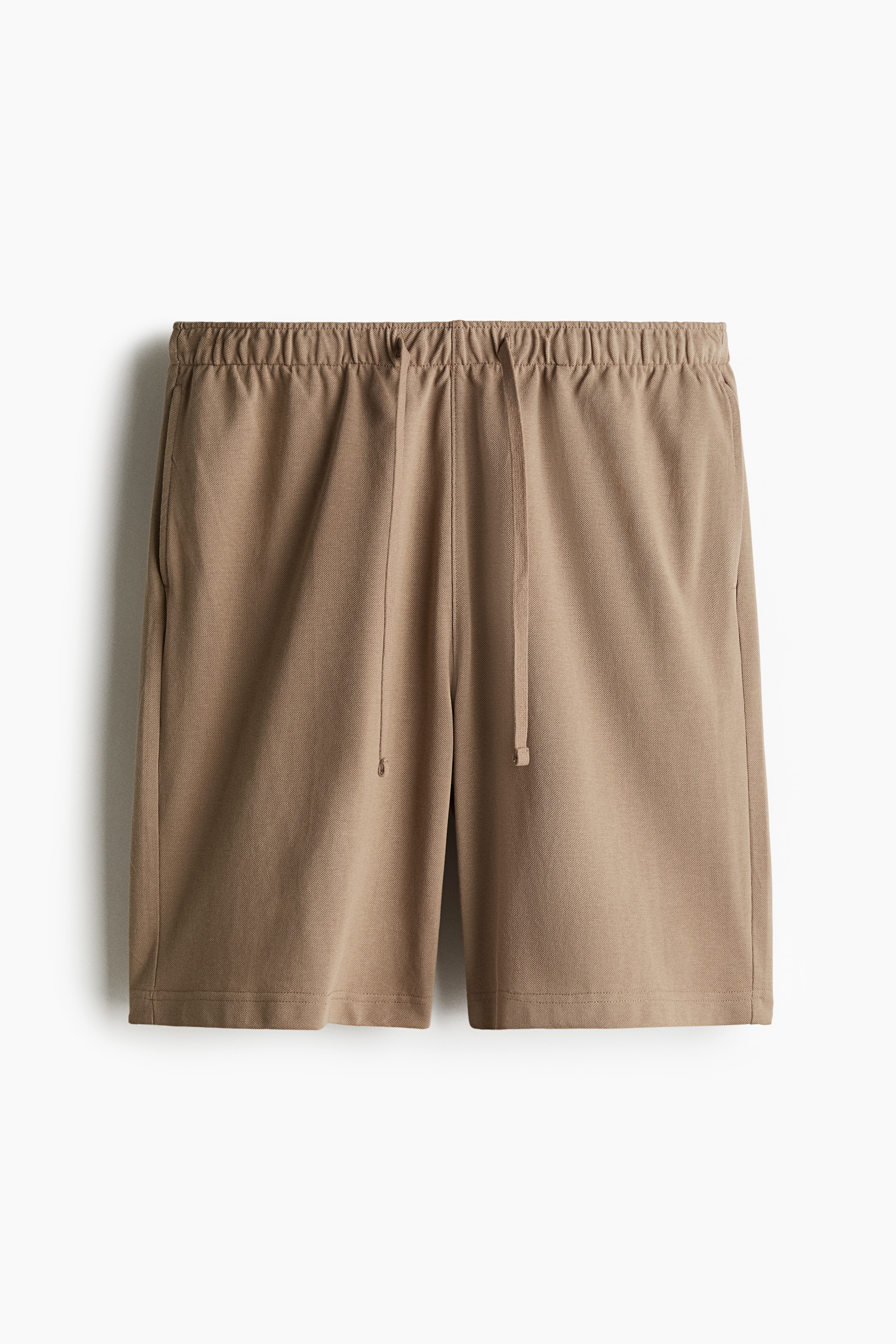 Bermudas de piqué Relaxed Fit - Beige/Azul marino/Blanco
