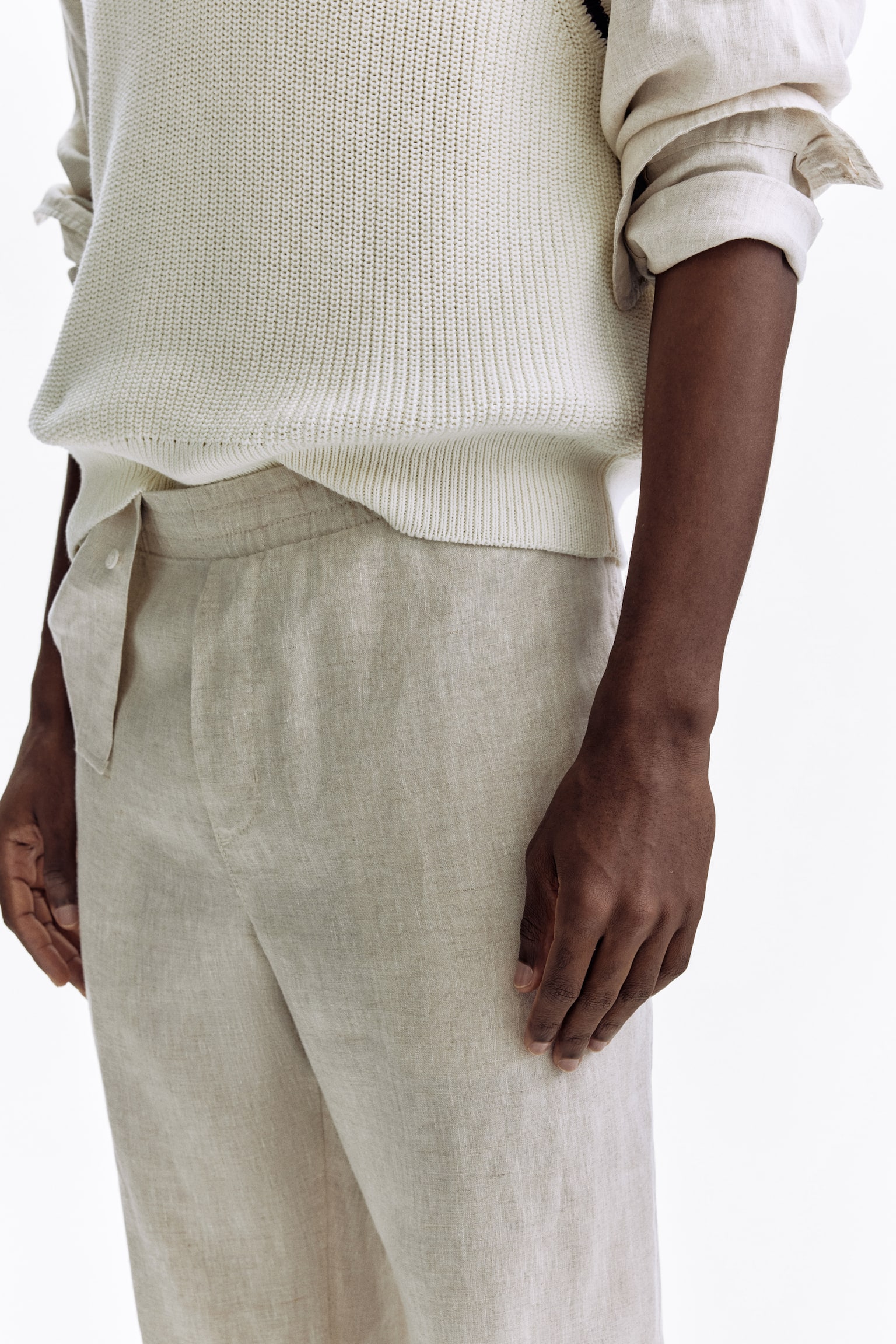 Regular Fit Linen trousers - 5