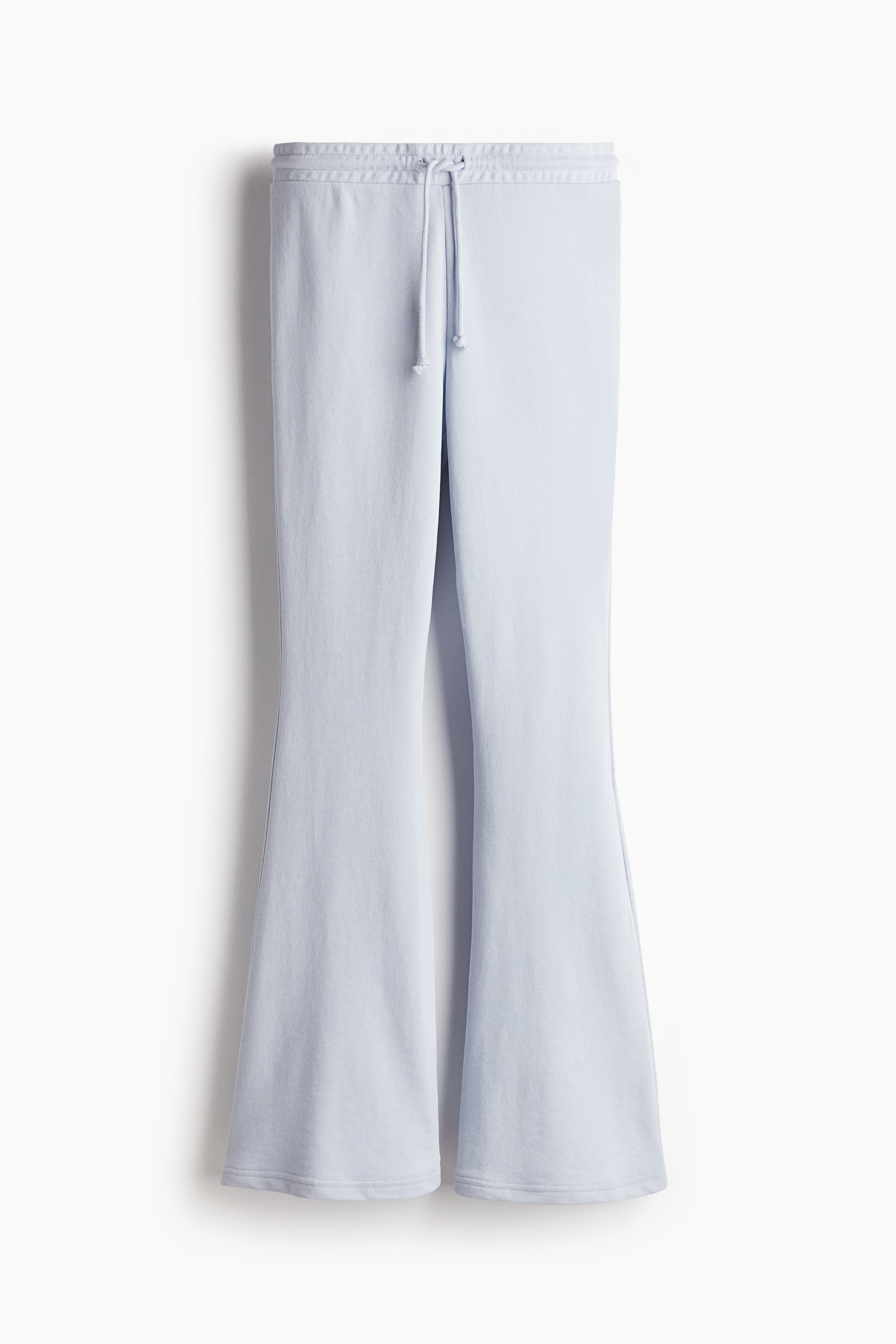 Pantalon jogger évasé - Bleu clair/Crème