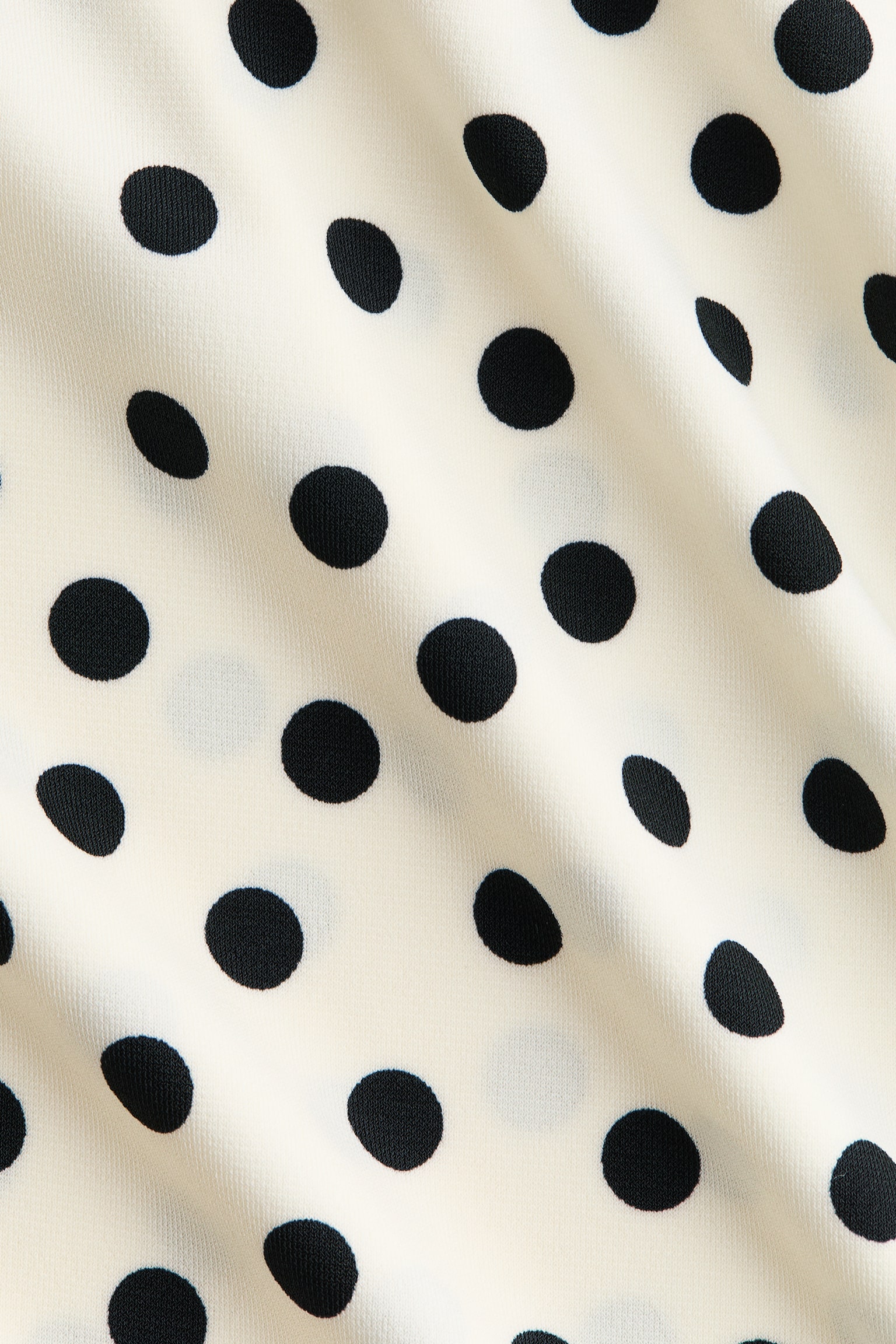 Draped one-shoulder top - White/Polka dot/White/Leopard print - 3