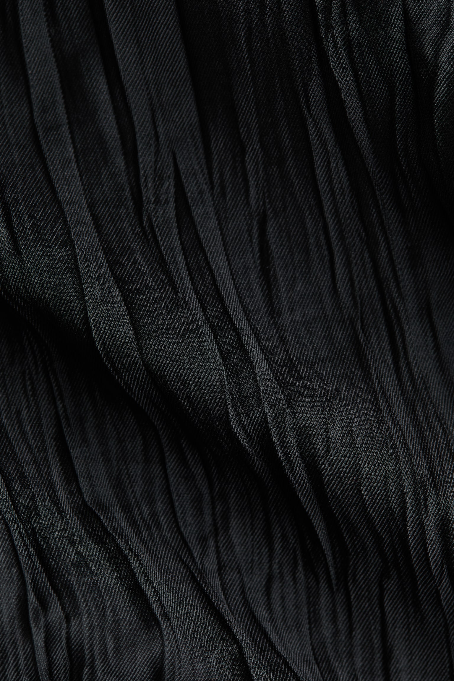 Crinkled Pants - Black/Cream - 4