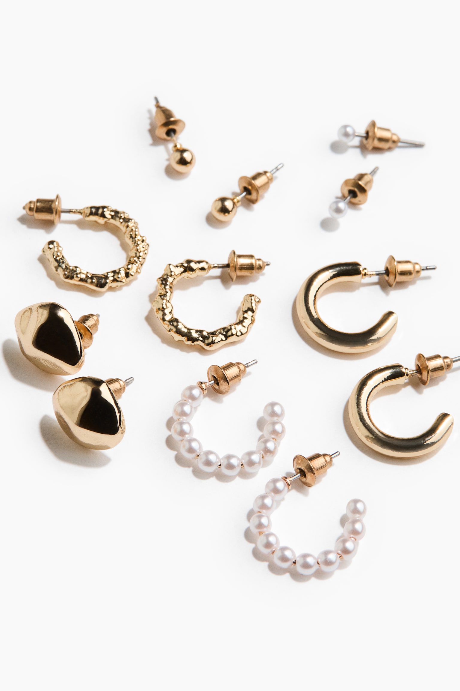 6對入耳環 - 金色 - 2