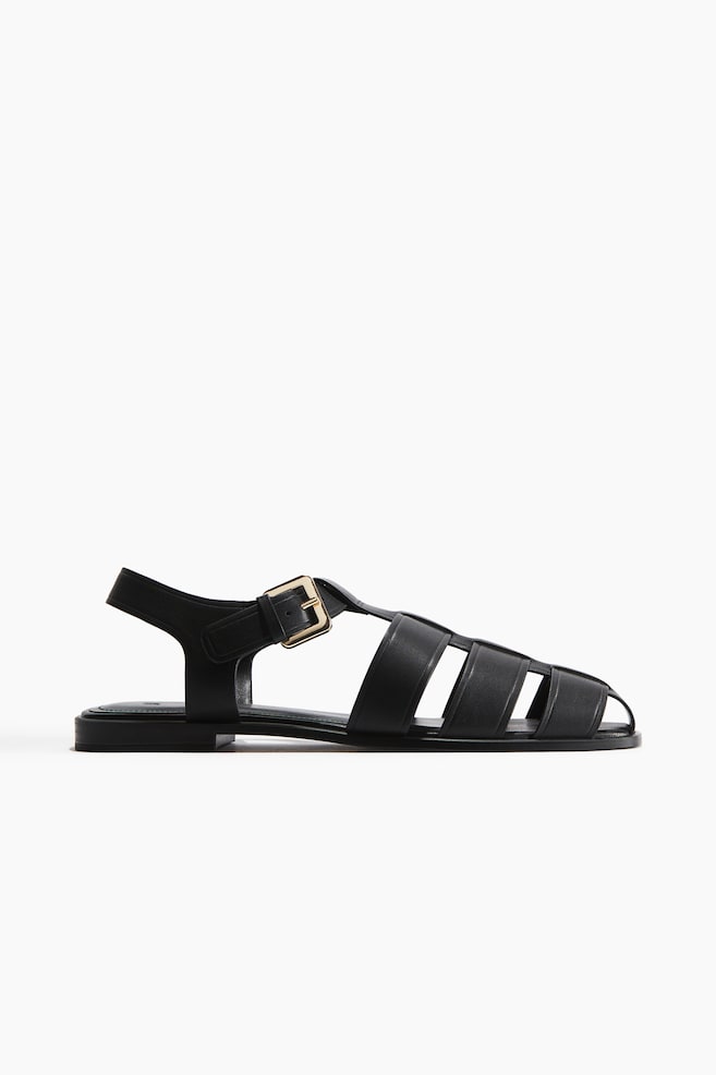 Sandales en cuir - Noir - 1