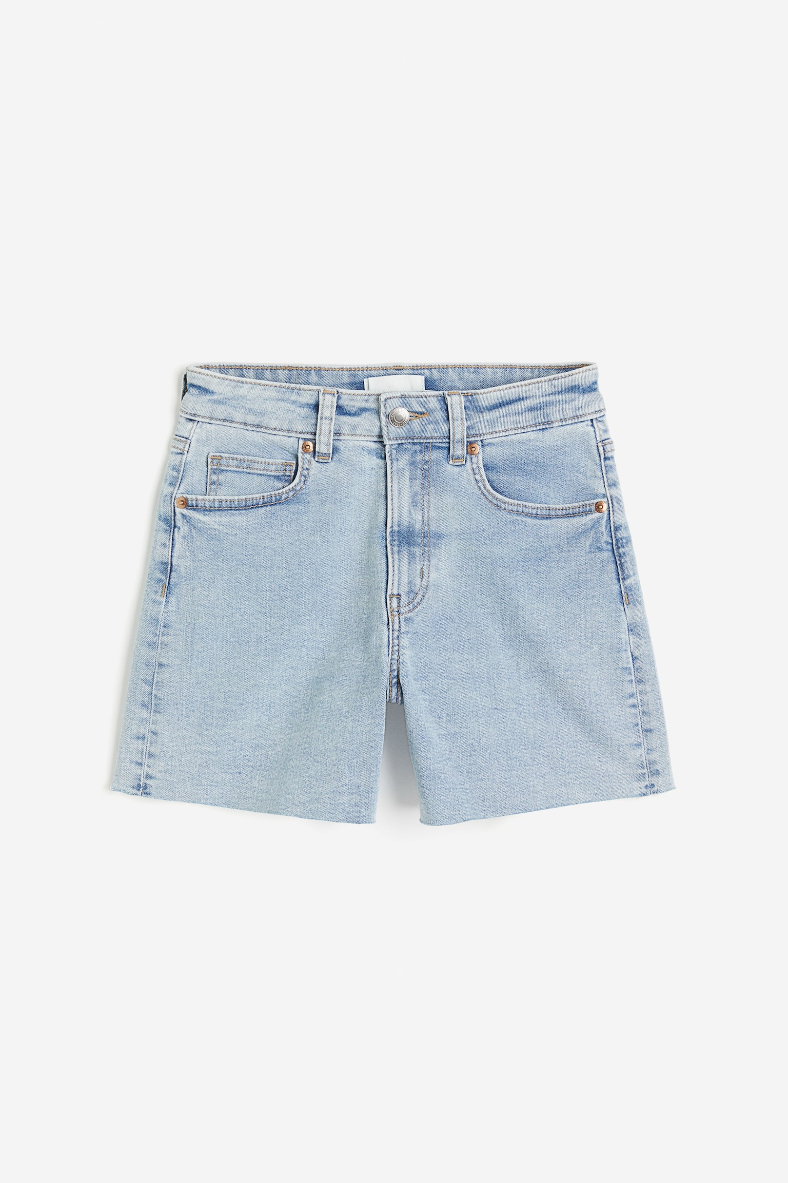 Skinny High Denim Shorts - Light denim blue/Black/Washed out/Denim blue - 2