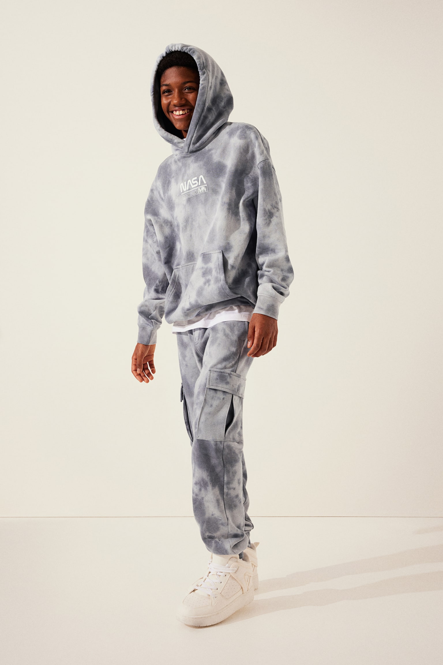 Cargo Track Pants - Grey/Tie dye/Black - 5