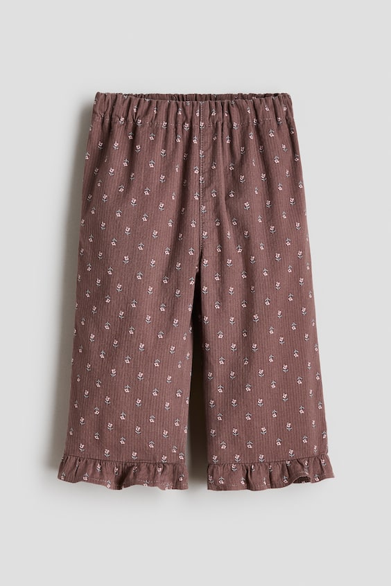 Детские джинсы H&M Ruffle-Trimmed Cotton Pants
