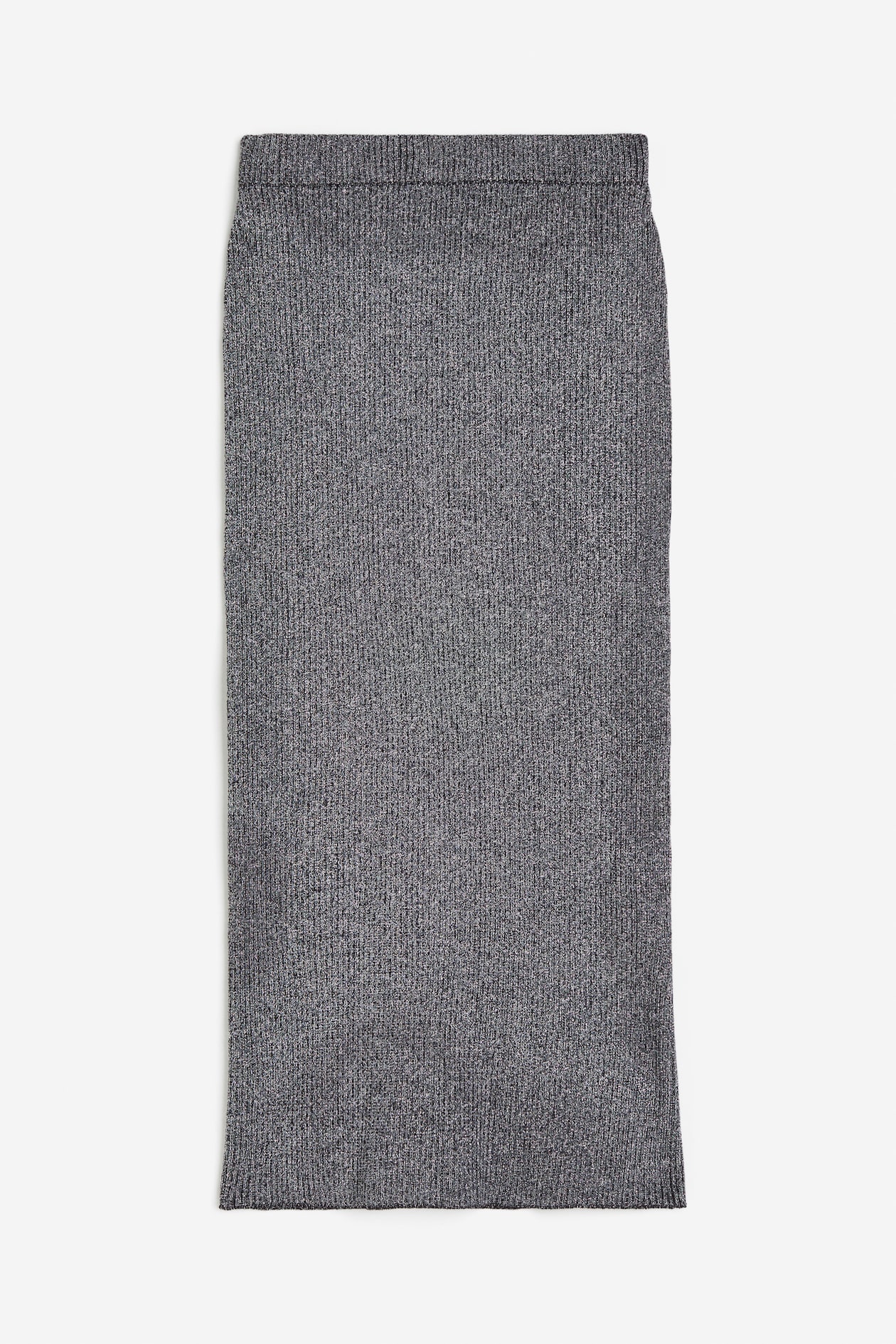 Knitted skirt Dark grey/Silver-coloured Ladies H&M IE