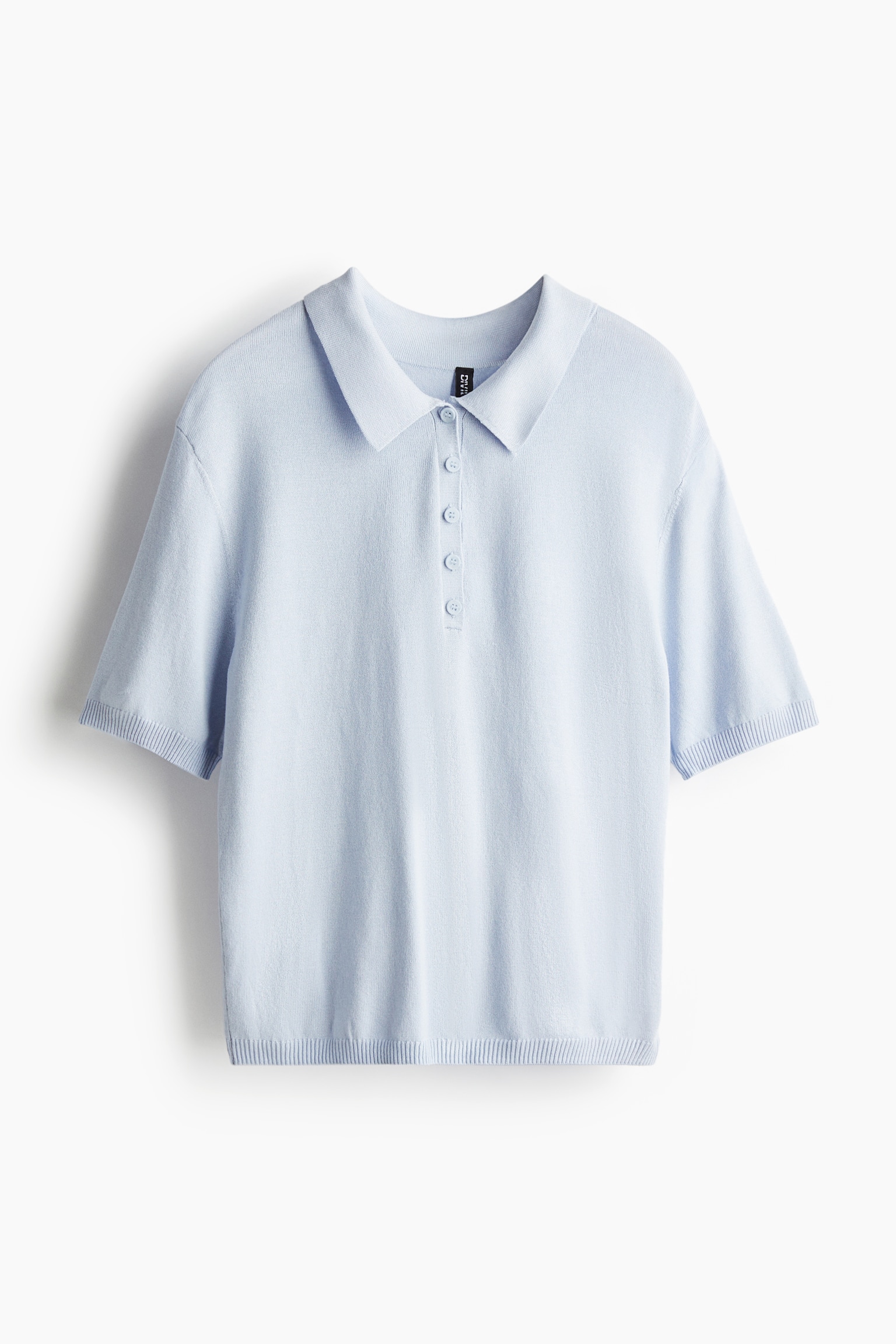 Fine-knit polo shirt - Light blue/Cream/Grey marl/Navy blue/Light blue/Striped/Light pink/Light purple/Striped - 2