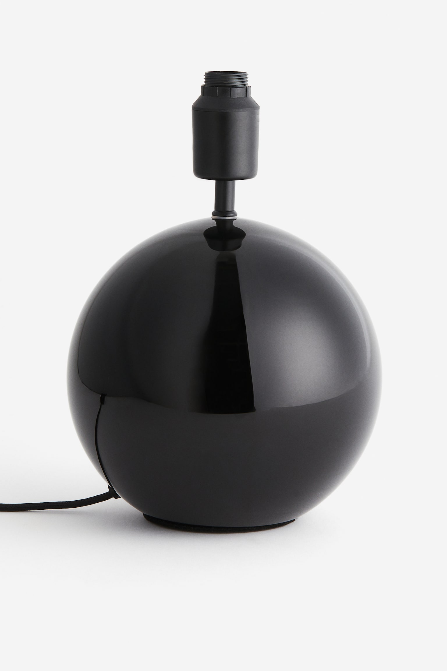 Orb-shaped lamp base - Black - 1