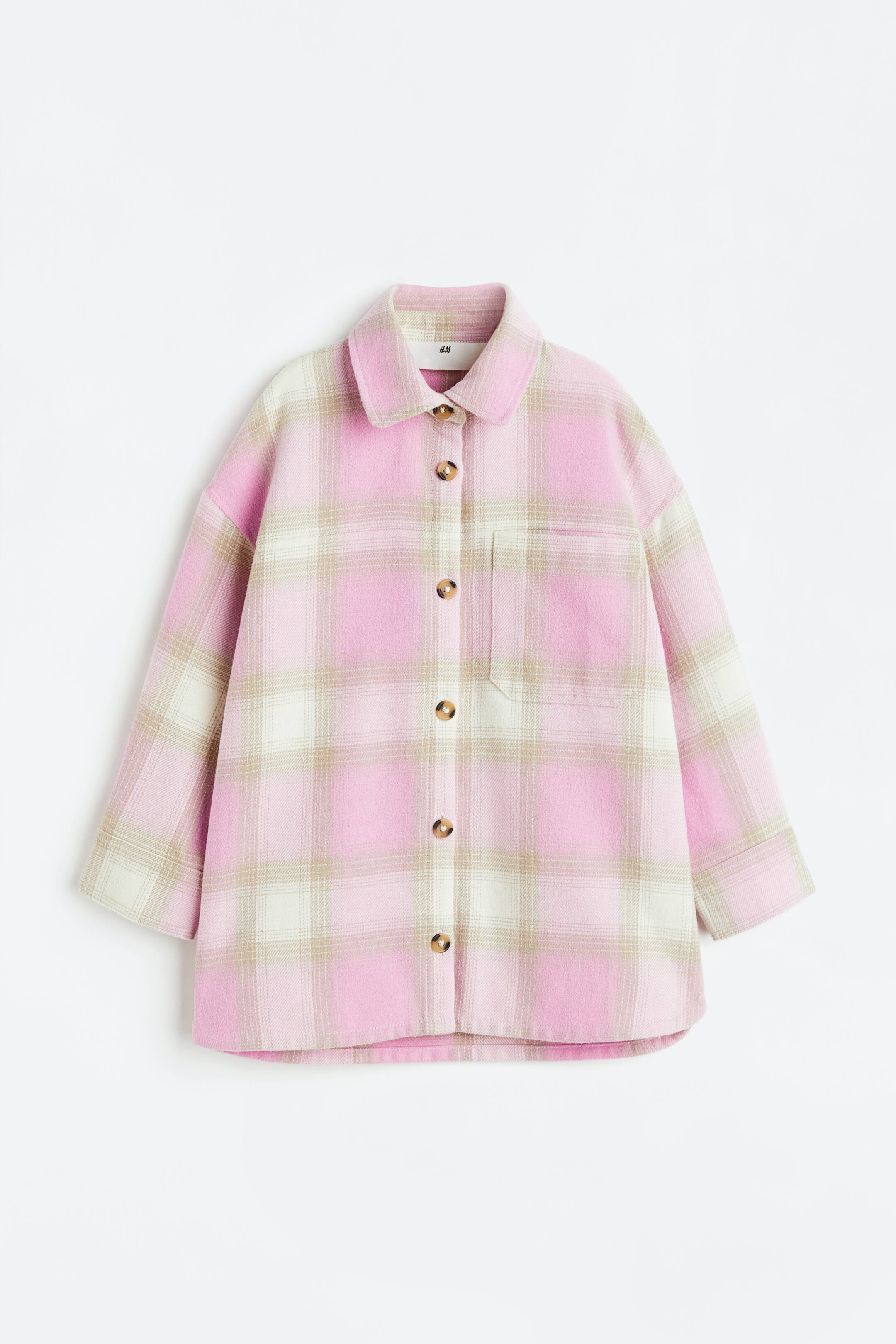 Ingrandisci l'immagine: Overshirt - Rosa chiaro/quadri - BAMBINO | H&M CH 1
