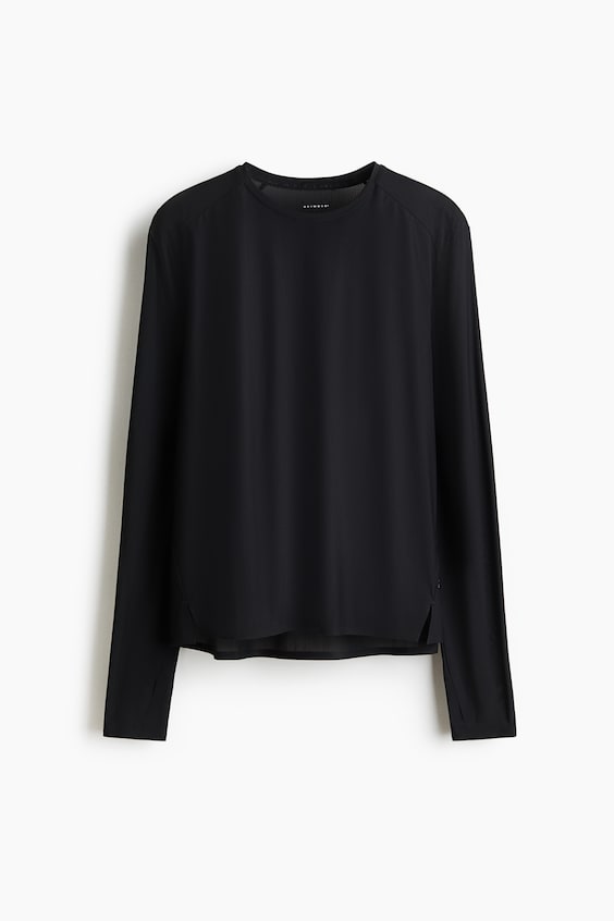 Женский топ H&M Move Sports with DryMove™, цвет: Чёрный