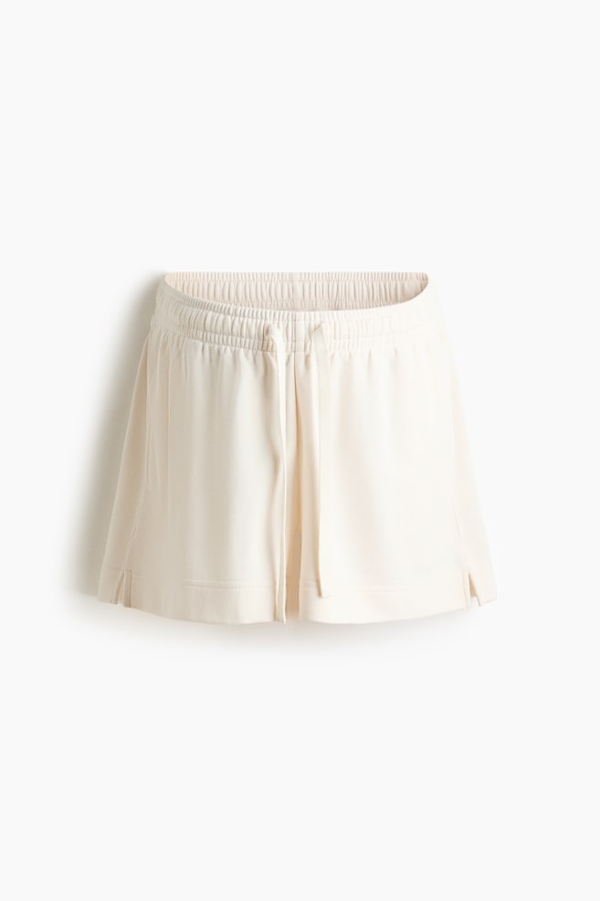 MAMA Sweatshorts - Cream/Dark brown - 1