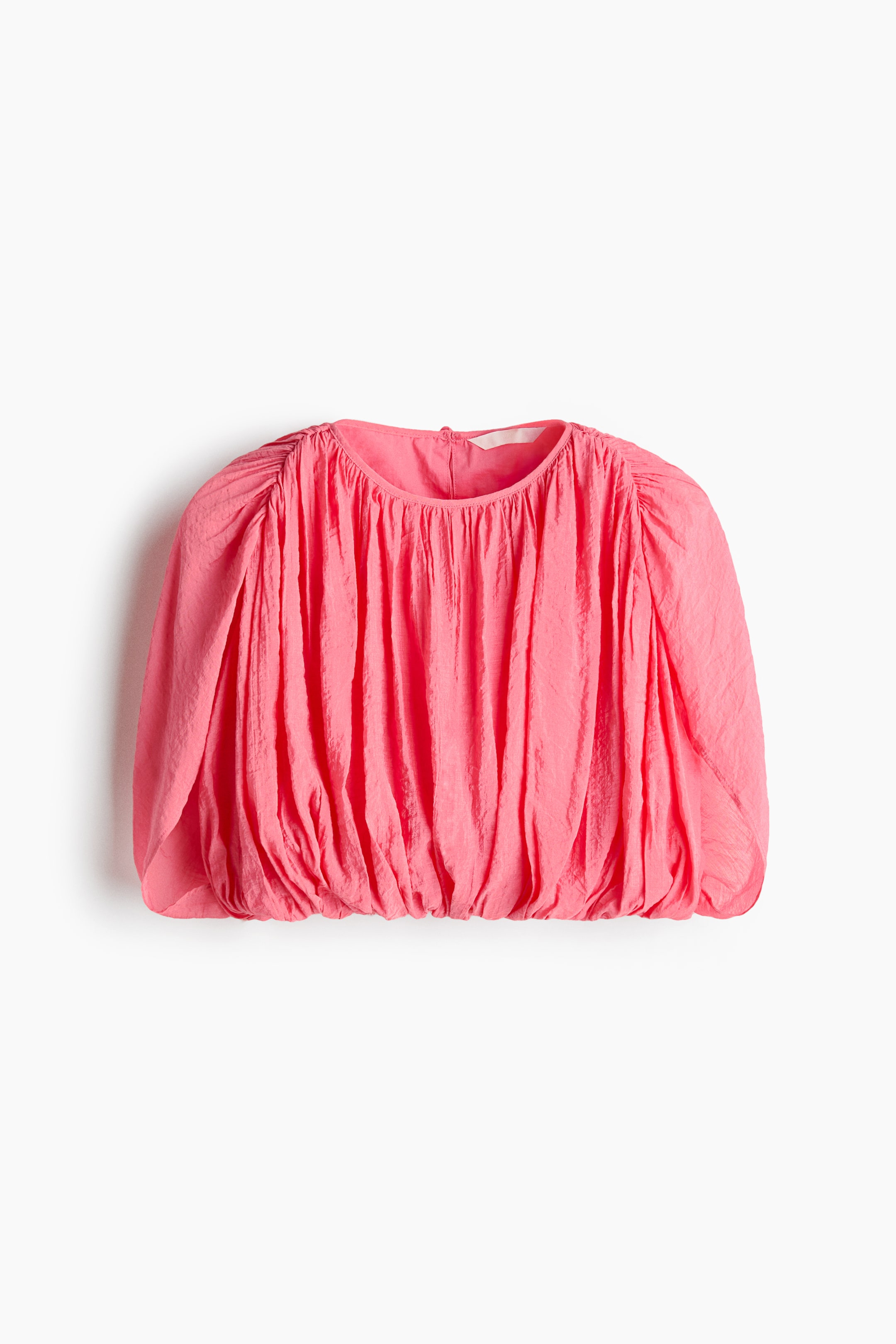 Bubble-Hem Crêpe Top