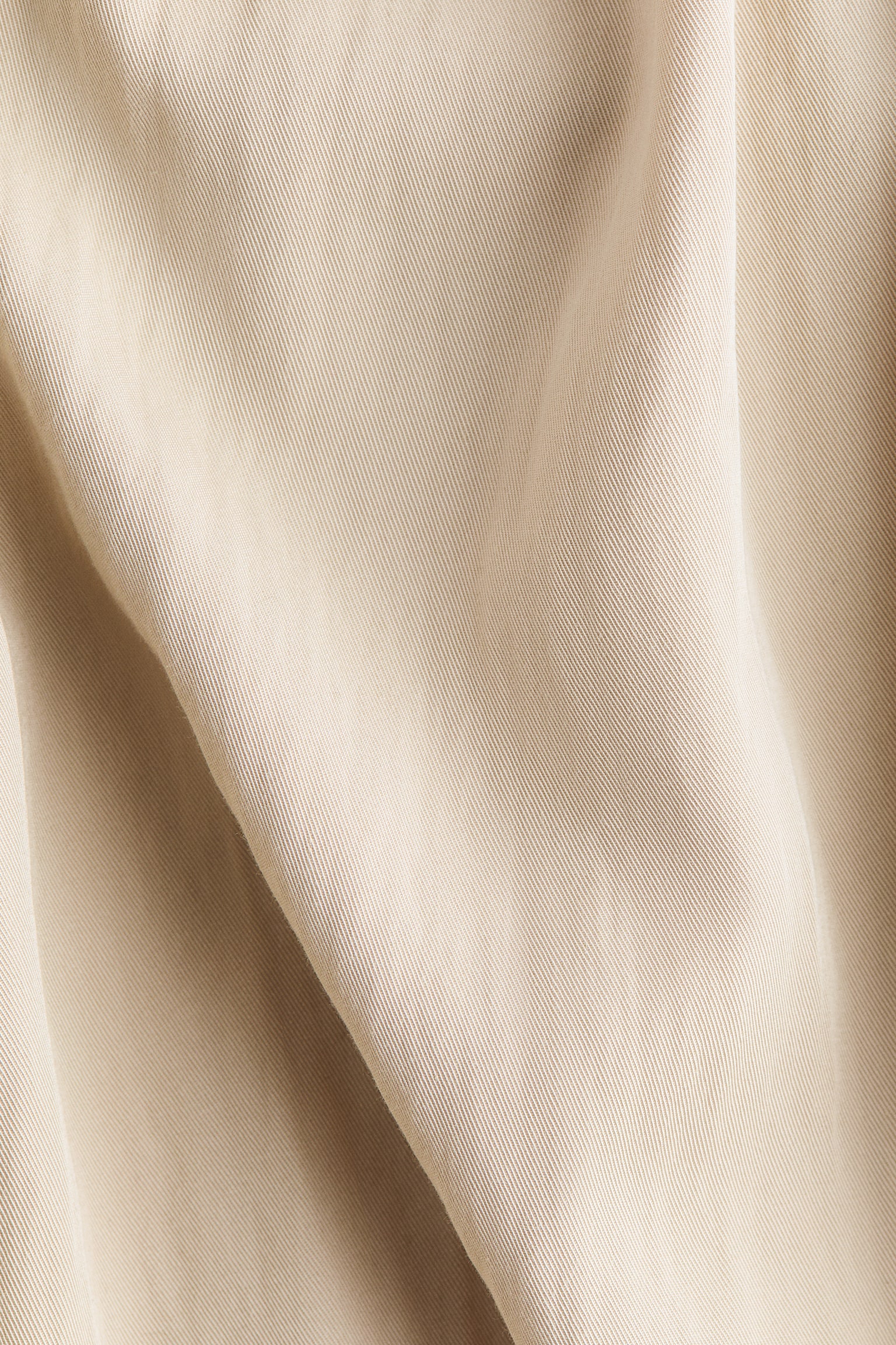 Bubble-hem twill blouse - Light beige - 5