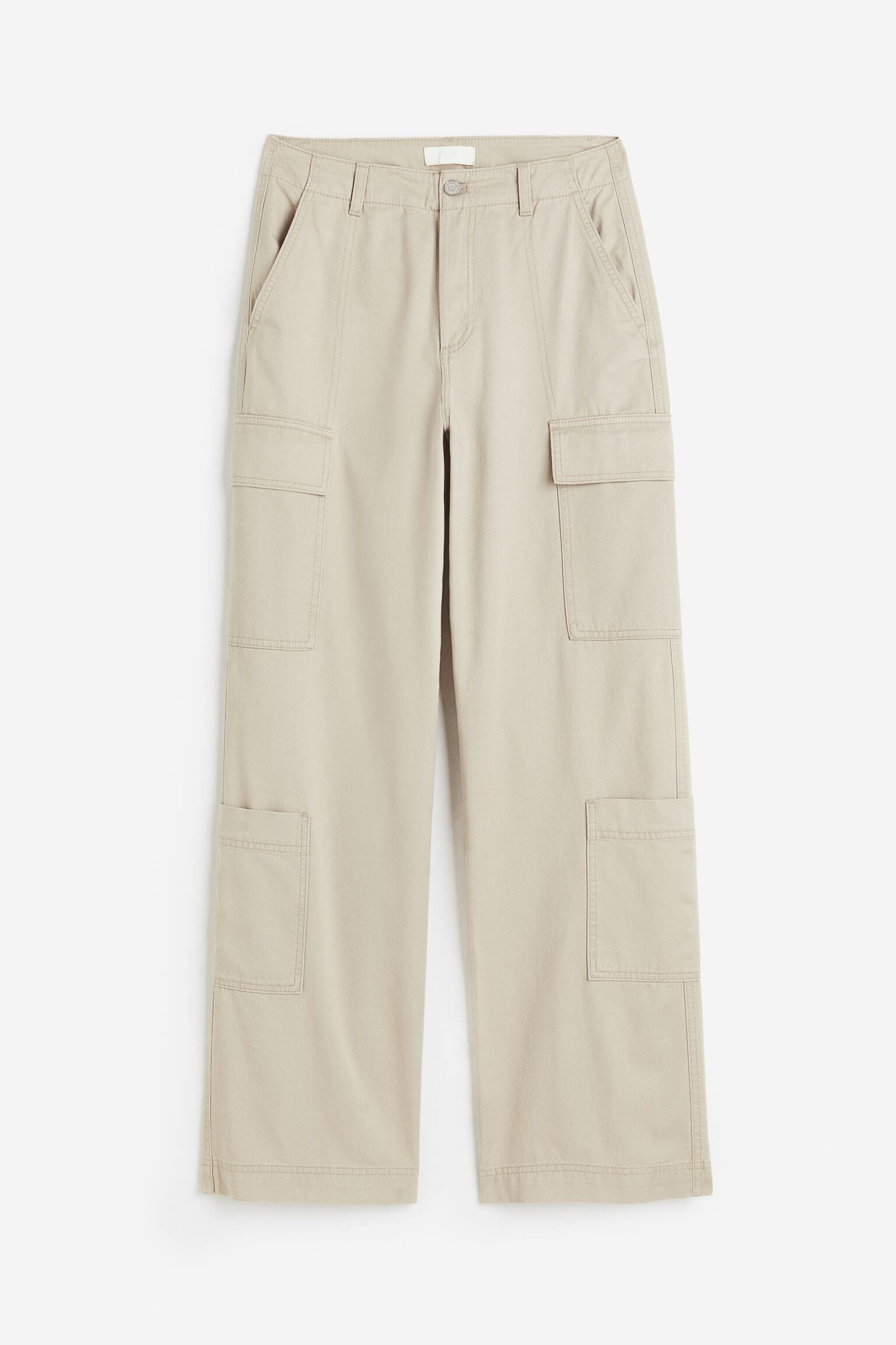 Quần dài túi hộp - Màu be nhạt - 1