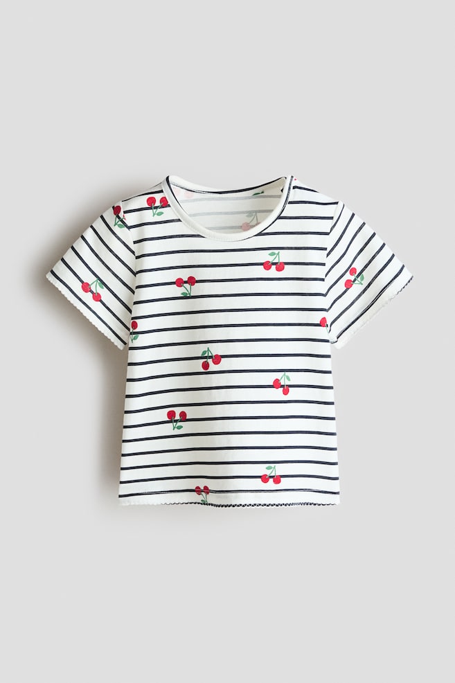 Printed top - White/Cherries/Red/Mon Amour/White/Hello Summer/Navy blue/Hearts - 1
