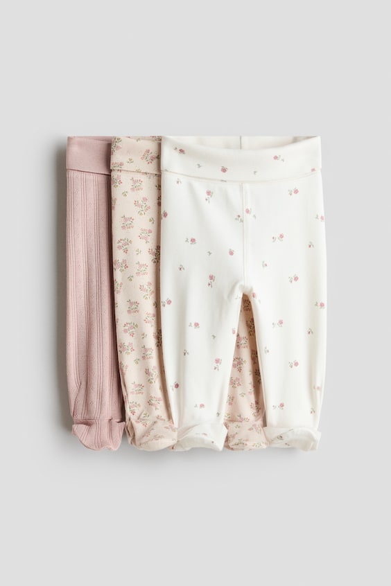 Детские леггинсы H&M 3-pack Cotton Leggings