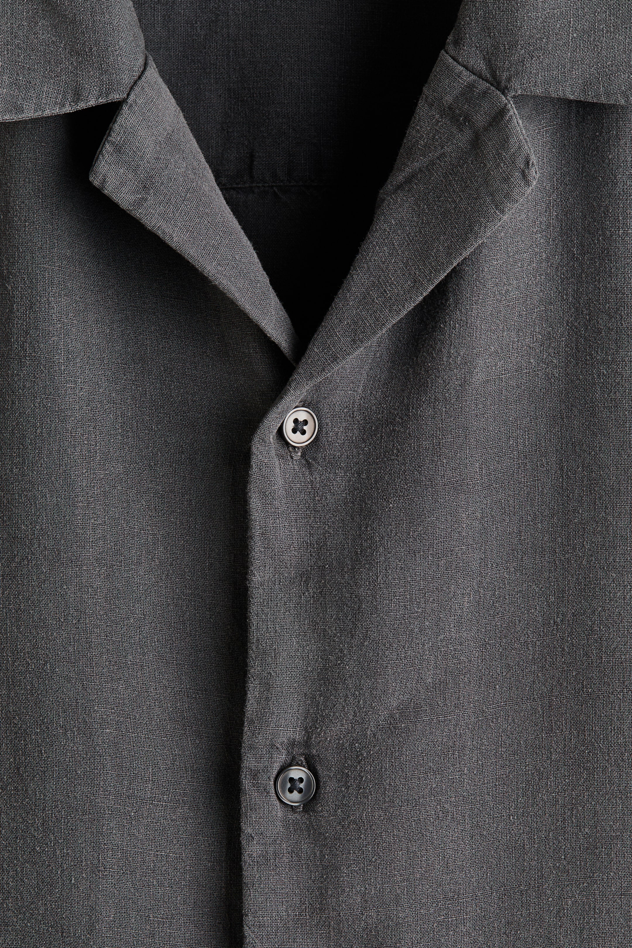 Мужские рубашки H&M Relaxed-Fit Linen-Blend Resort Shirt — фото 2