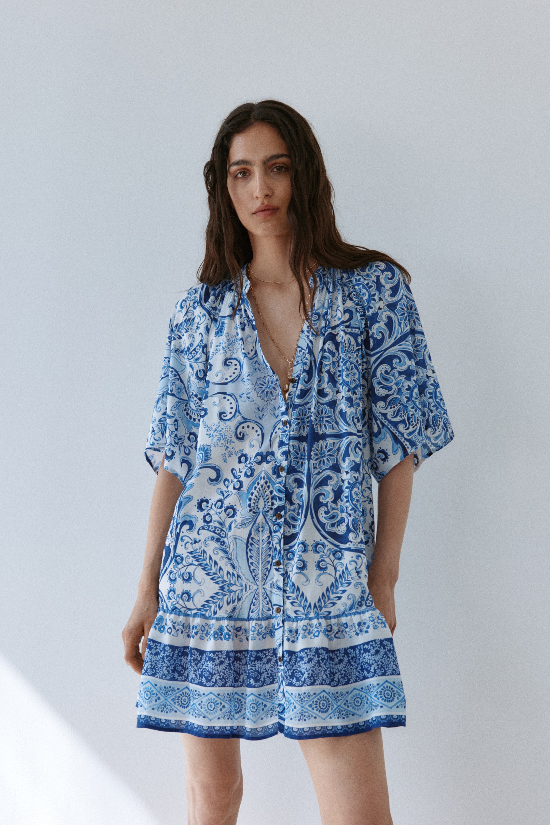 Tie-Belt Shirt Dress