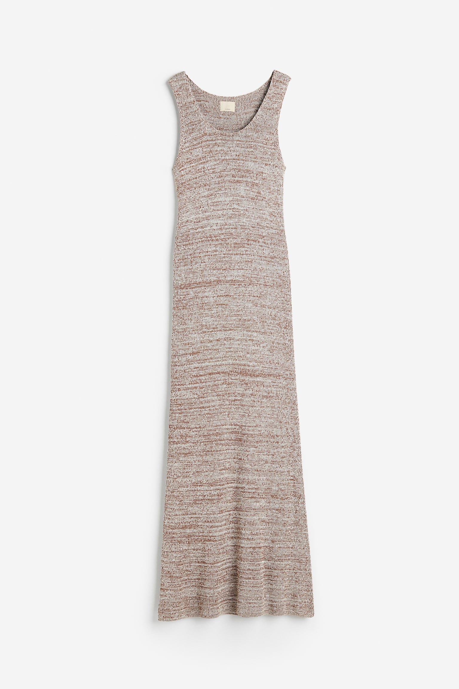 Silk Blend Knit Dress - Brown marle - 1