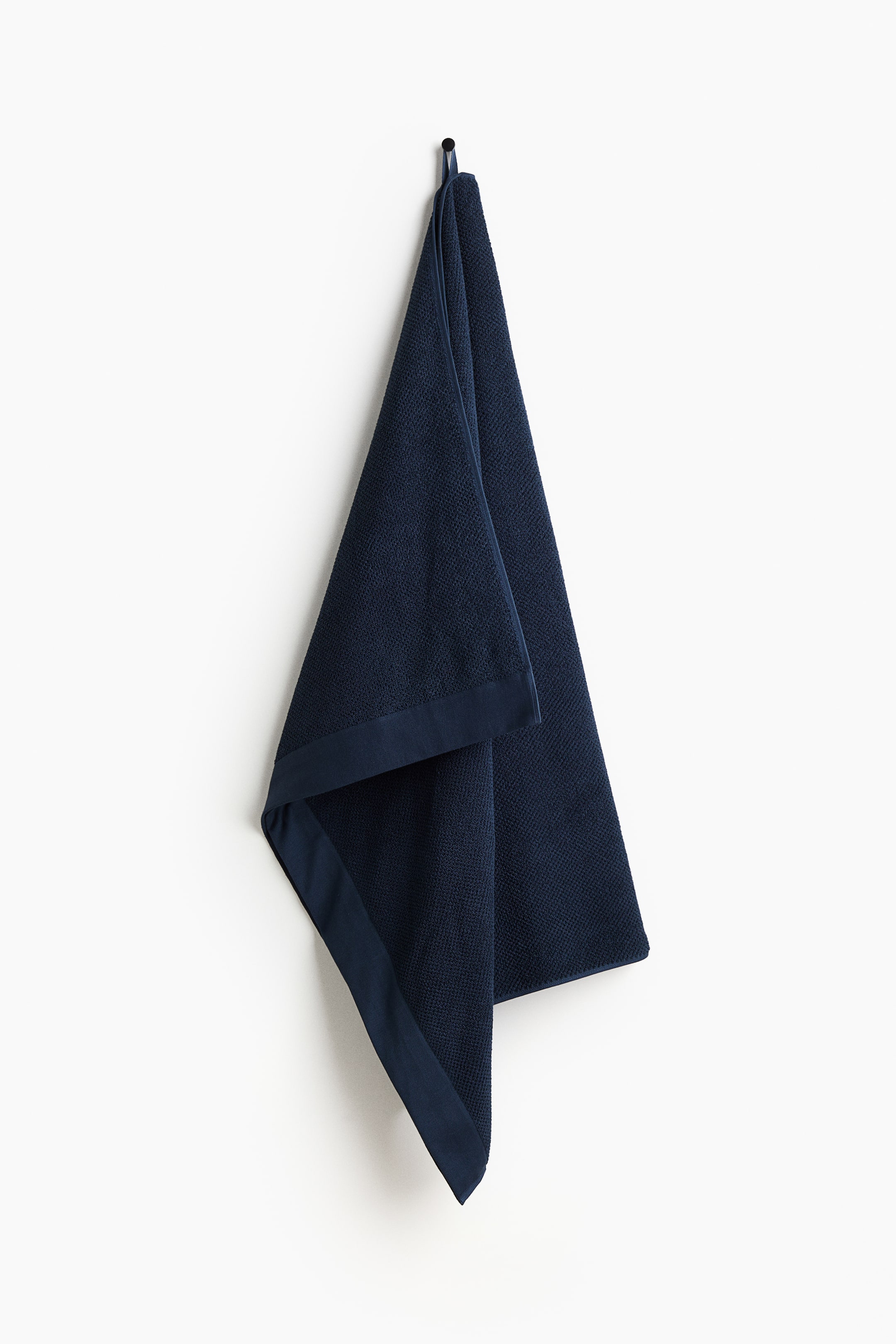 View larger image: Cotton terry bath sheet - Navy blue - Home All | H&M GB 1