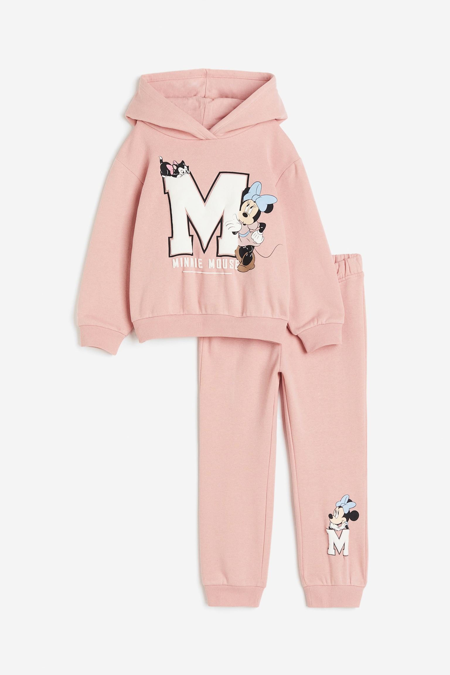 Bộ 2 món vải nỉ in hình - Màu hồng/Chuột Minnie - 1